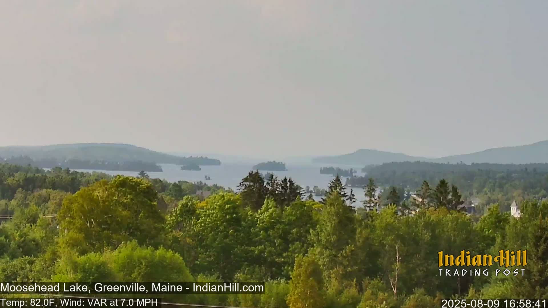 Moosehead Lake Skyline Live Cam - Maine, USA