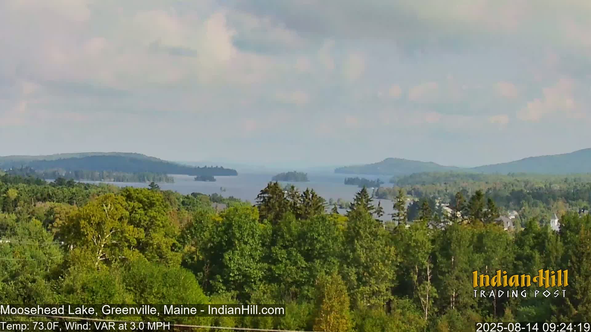 Moosehead Lake Skyline Live Cam - Maine, USA