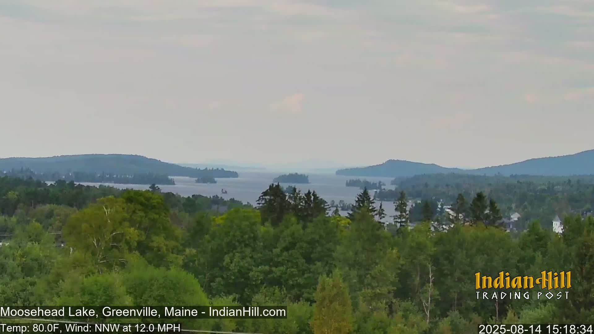 Moosehead Lake Skyline Live Cam - Maine, USA