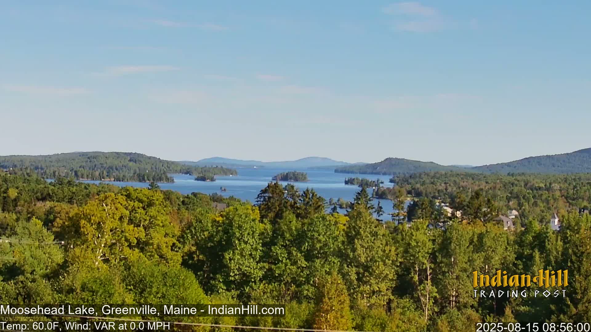 Moosehead Lake Skyline Live Cam - Maine, USA