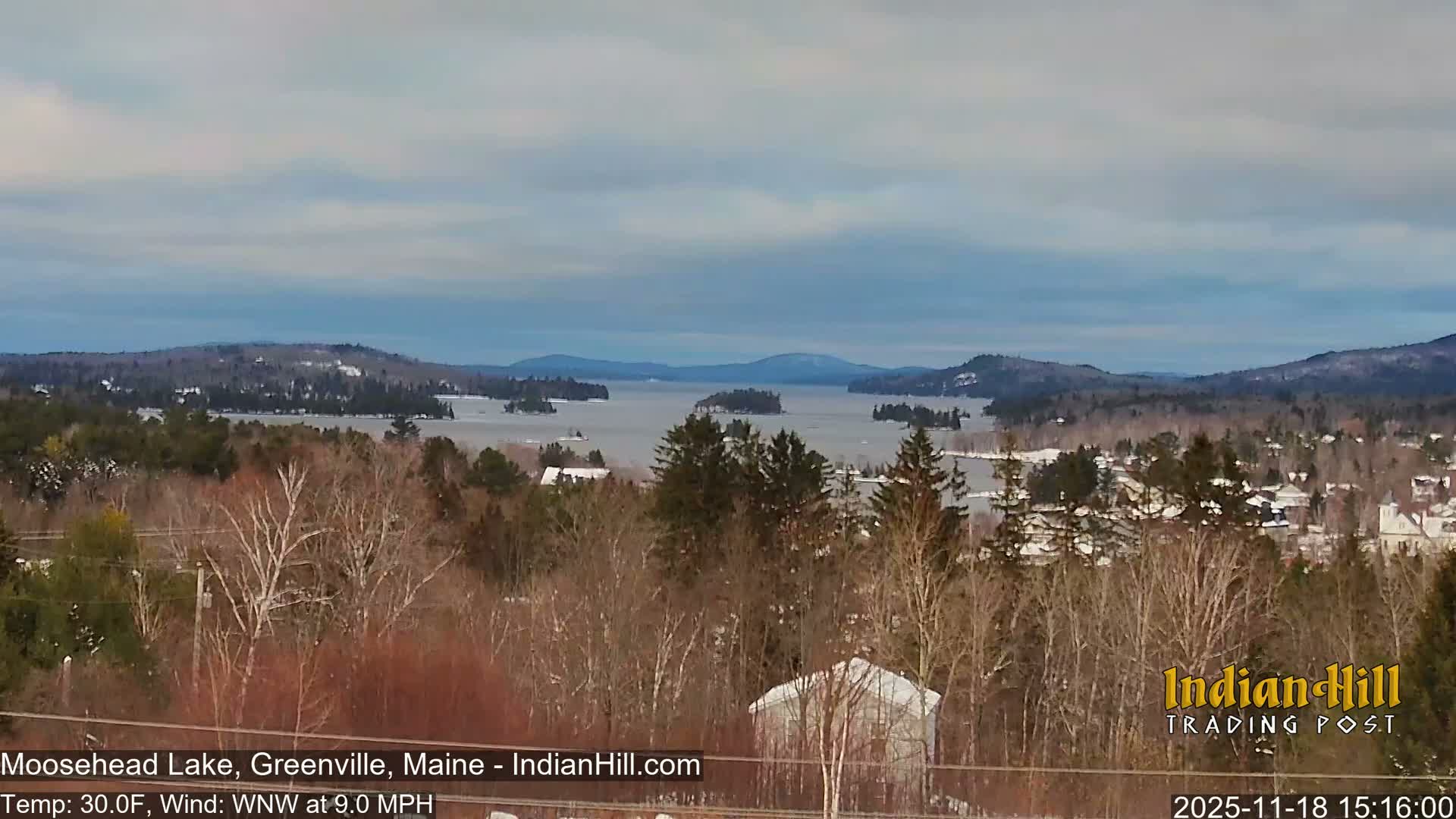 Moosehead Lake Skyline Live Cam - Maine, USA