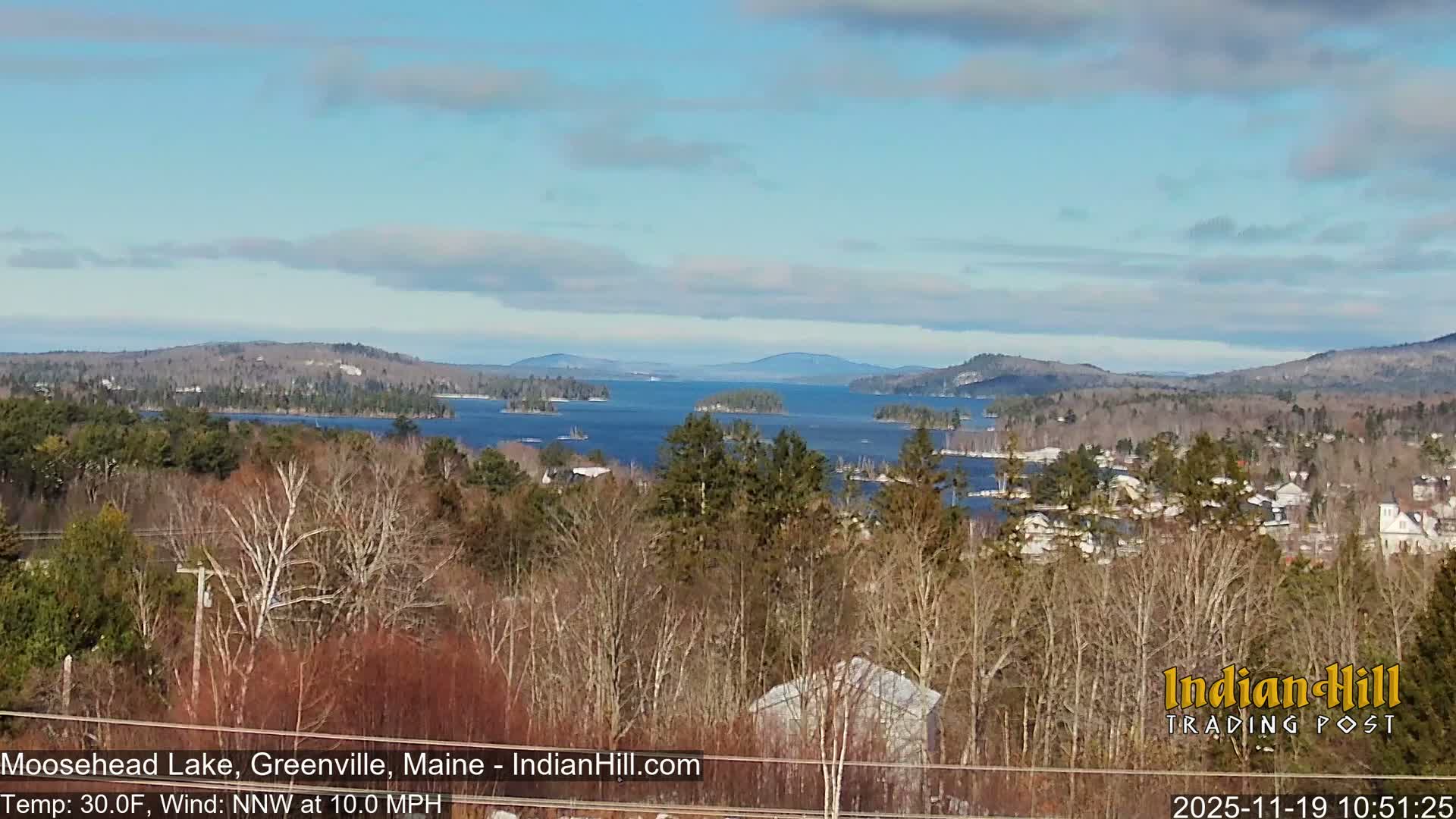 Moosehead Lake Skyline Live Cam - Maine, USA
