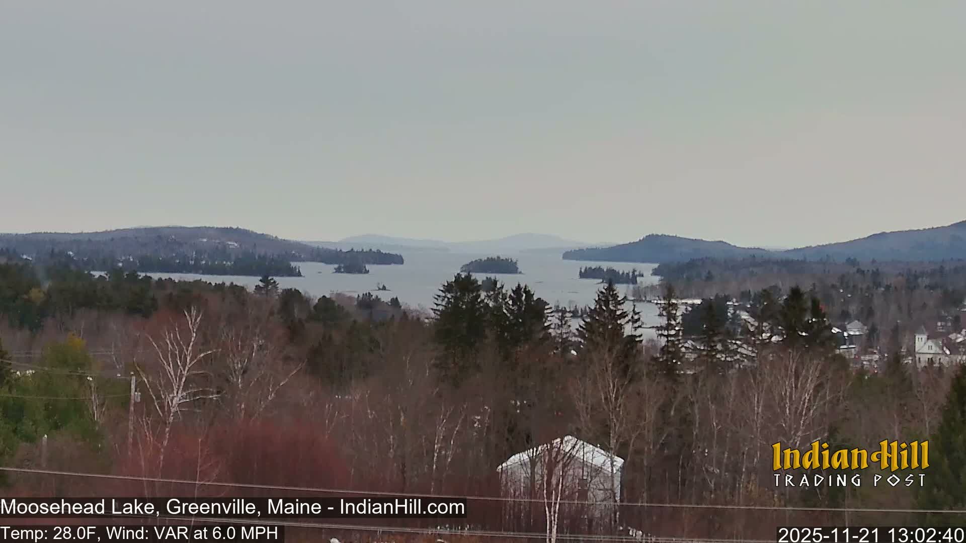 Moosehead Lake Skyline Live Cam - Maine, USA