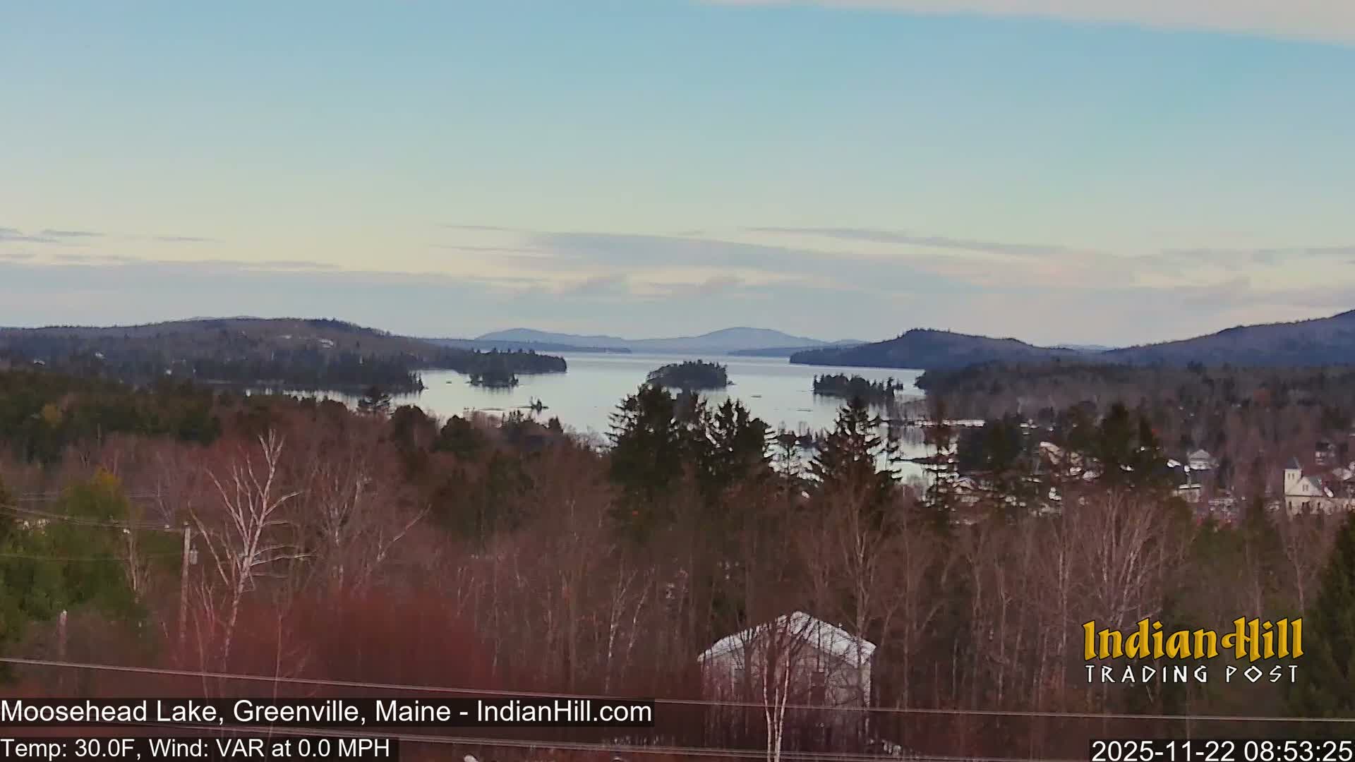 Moosehead Lake Skyline Live Cam - Maine, USA