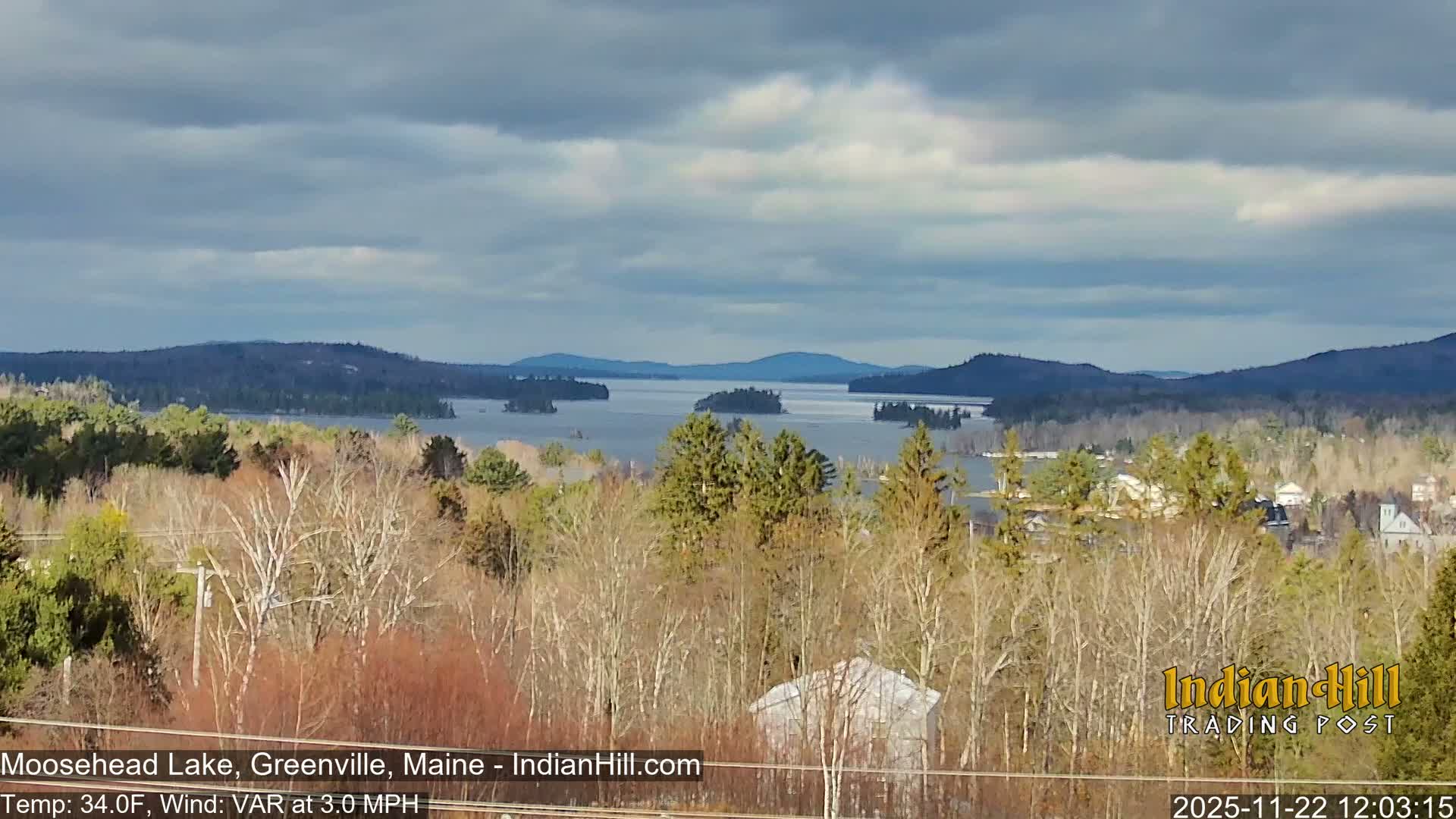 Moosehead Lake Skyline Live Cam - Maine, USA