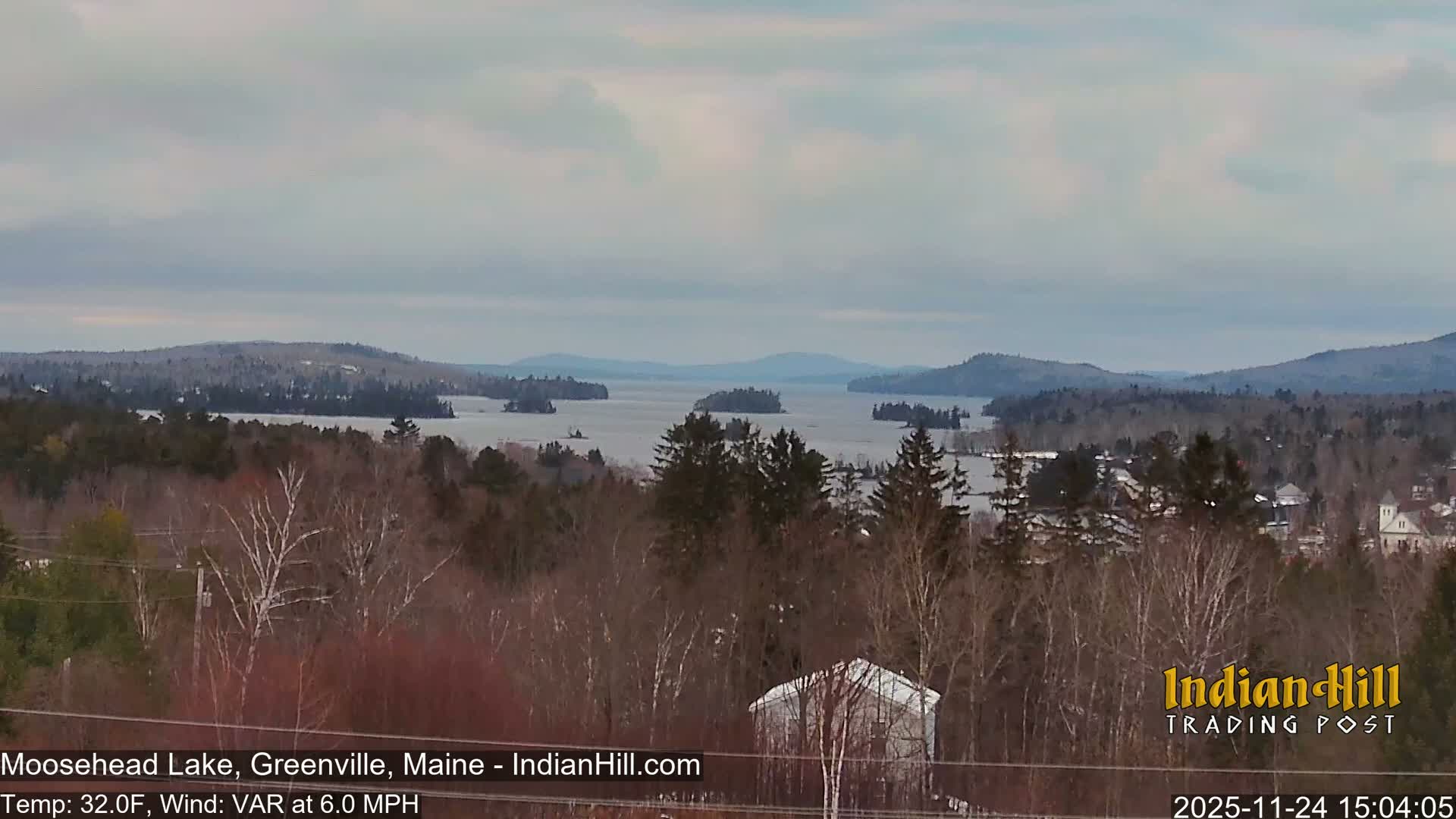 Moosehead Lake Skyline Live Cam - Maine, USA