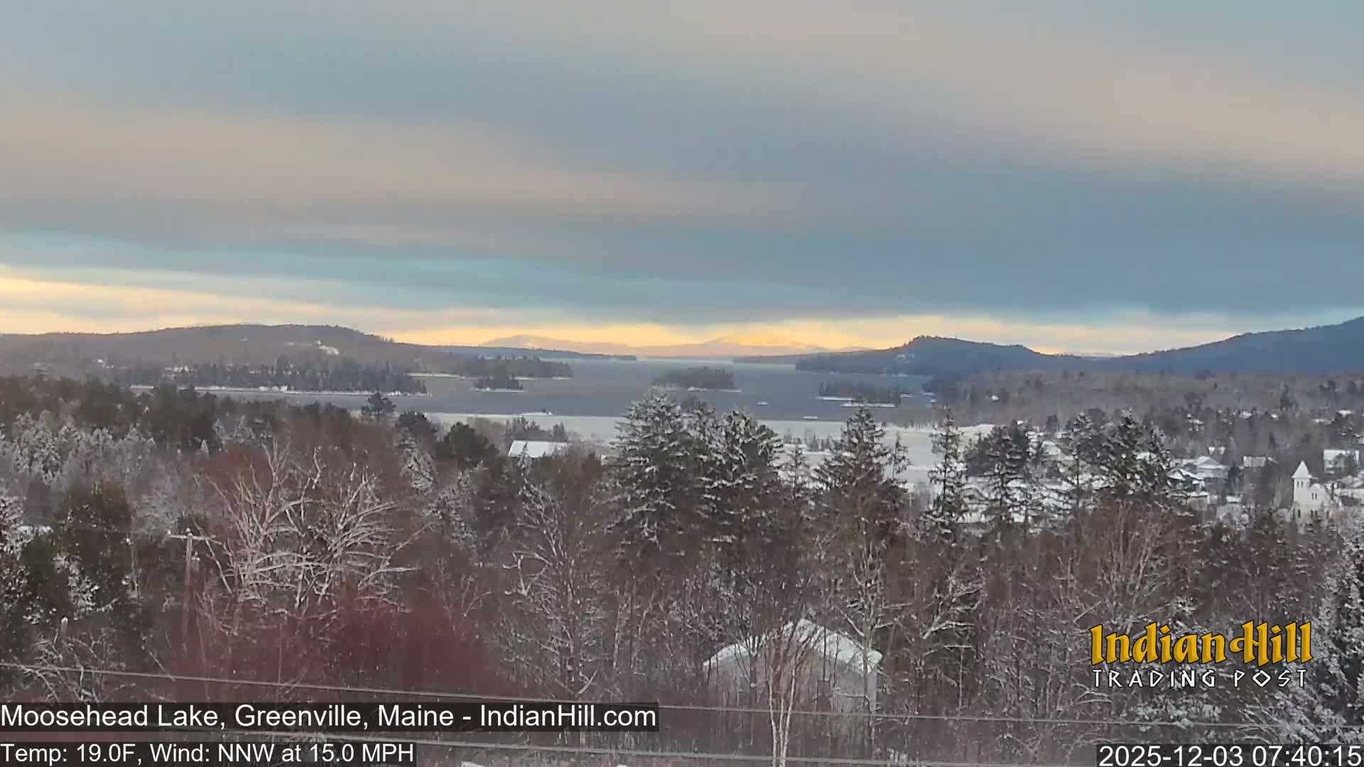 Moosehead Lake Skyline Live Cam - Maine, USA