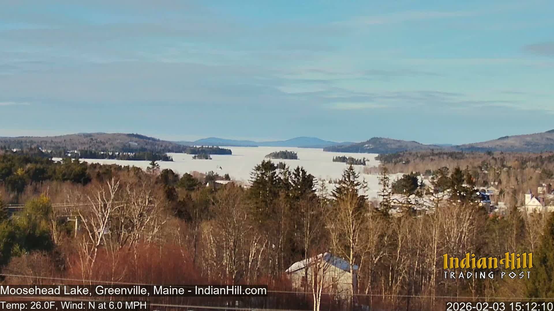 Moosehead Lake Skyline Live Cam - Maine, USA