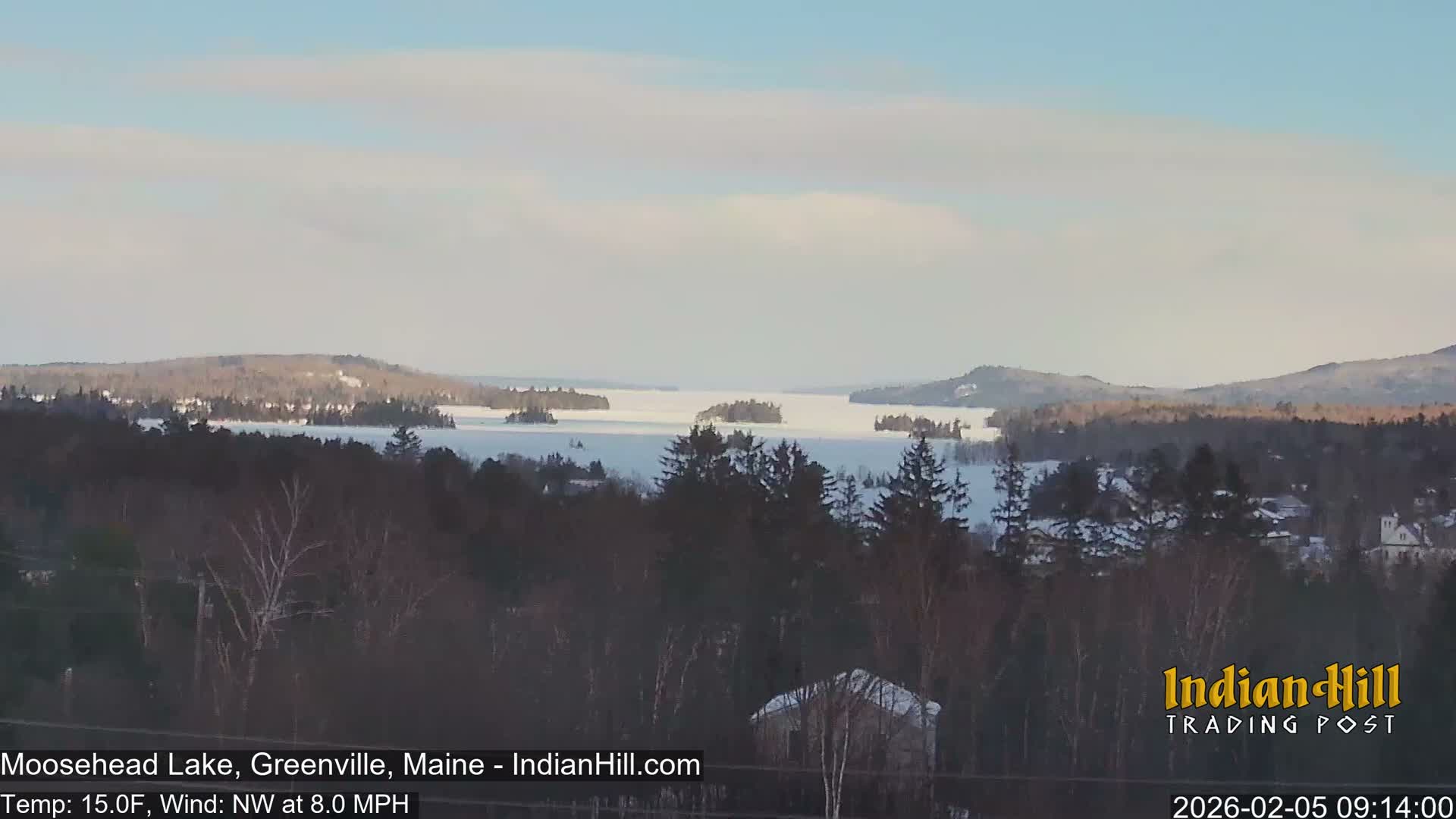 Moosehead Lake Skyline Live Cam - Maine, USA