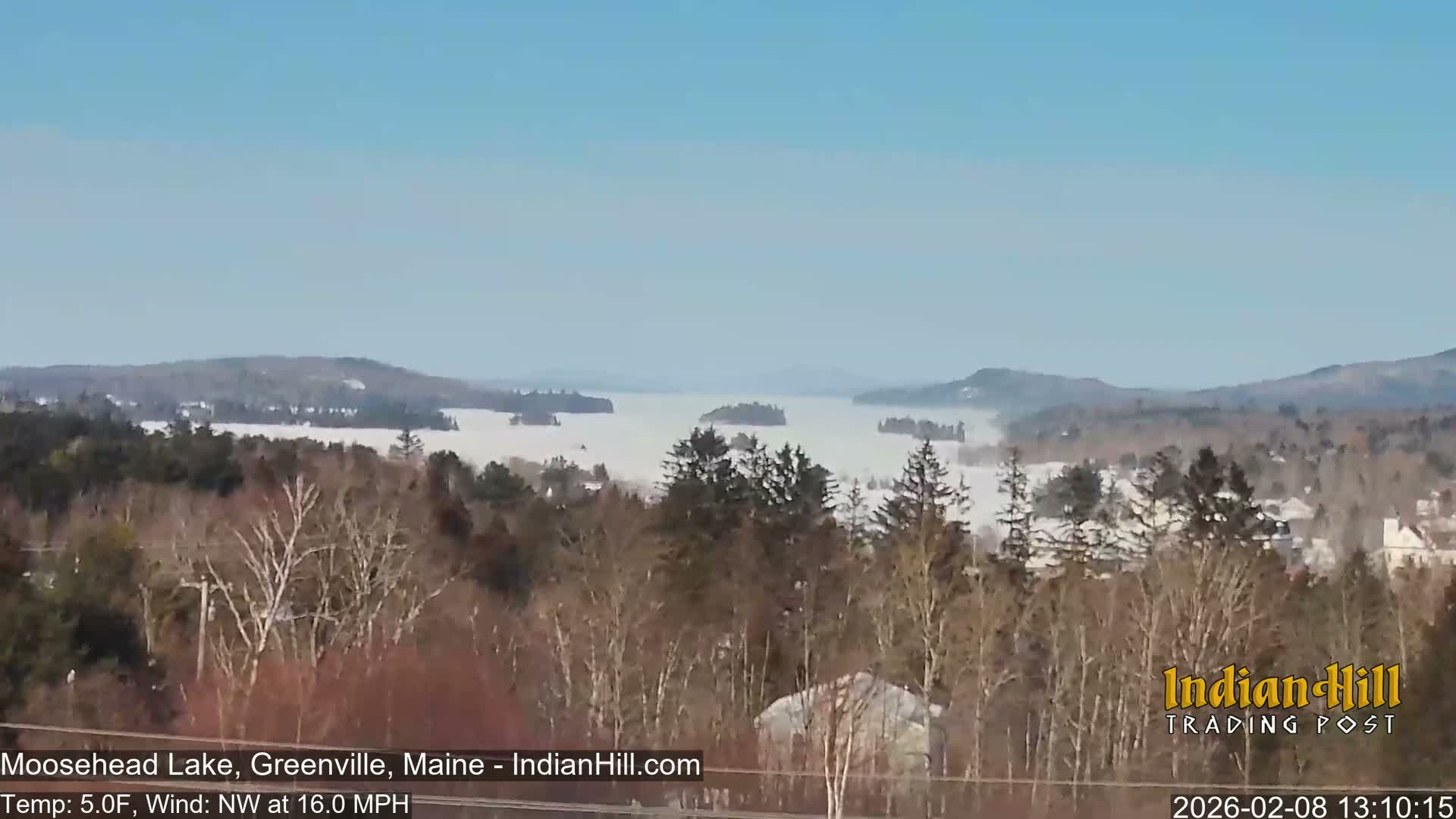 Moosehead Lake Skyline Live Cam - Maine, USA