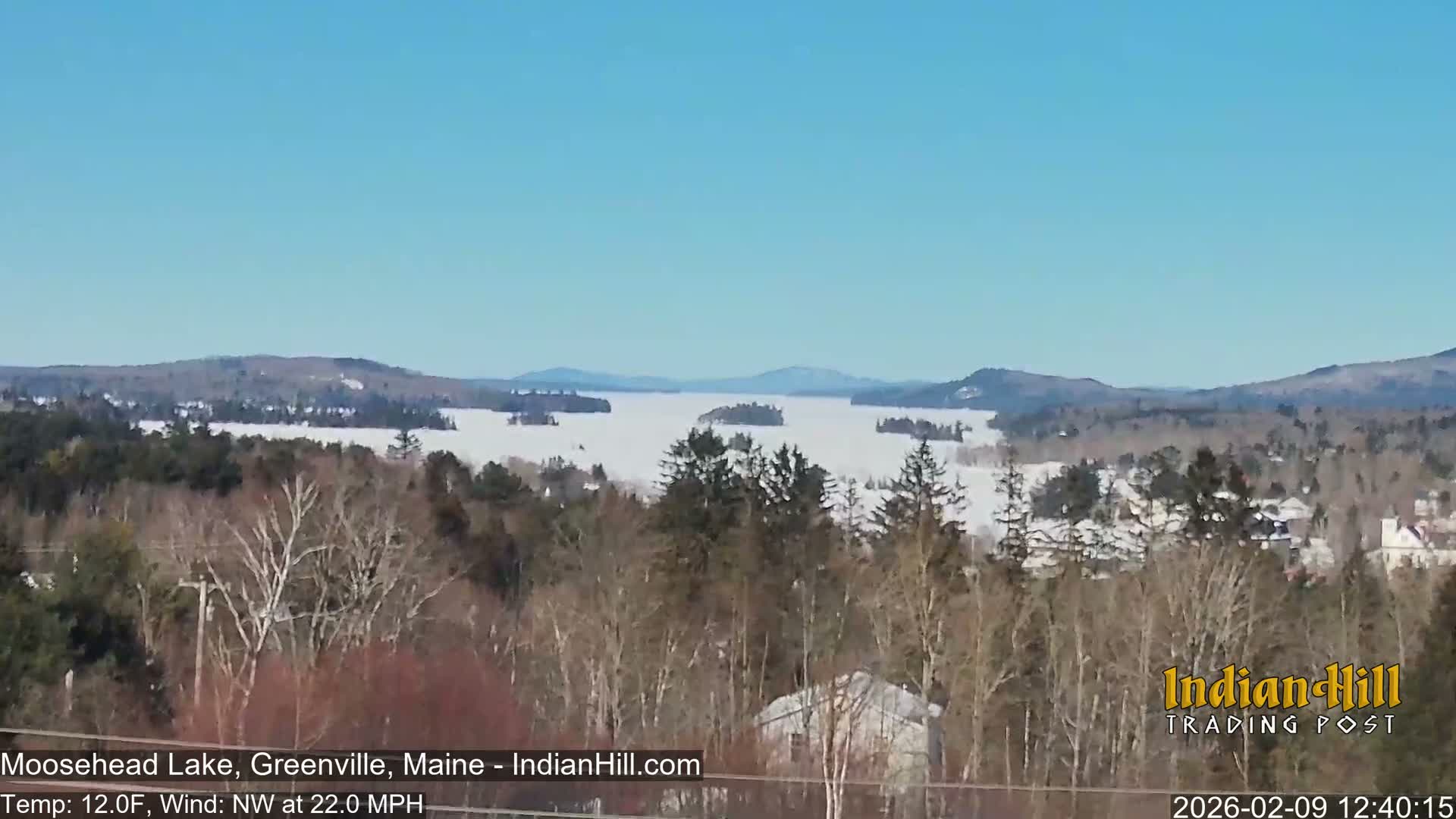 Moosehead Lake Skyline Live Cam - Maine, USA