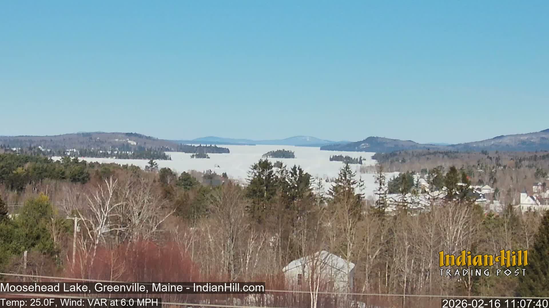 Moosehead Lake Skyline Live Cam - Maine, USA