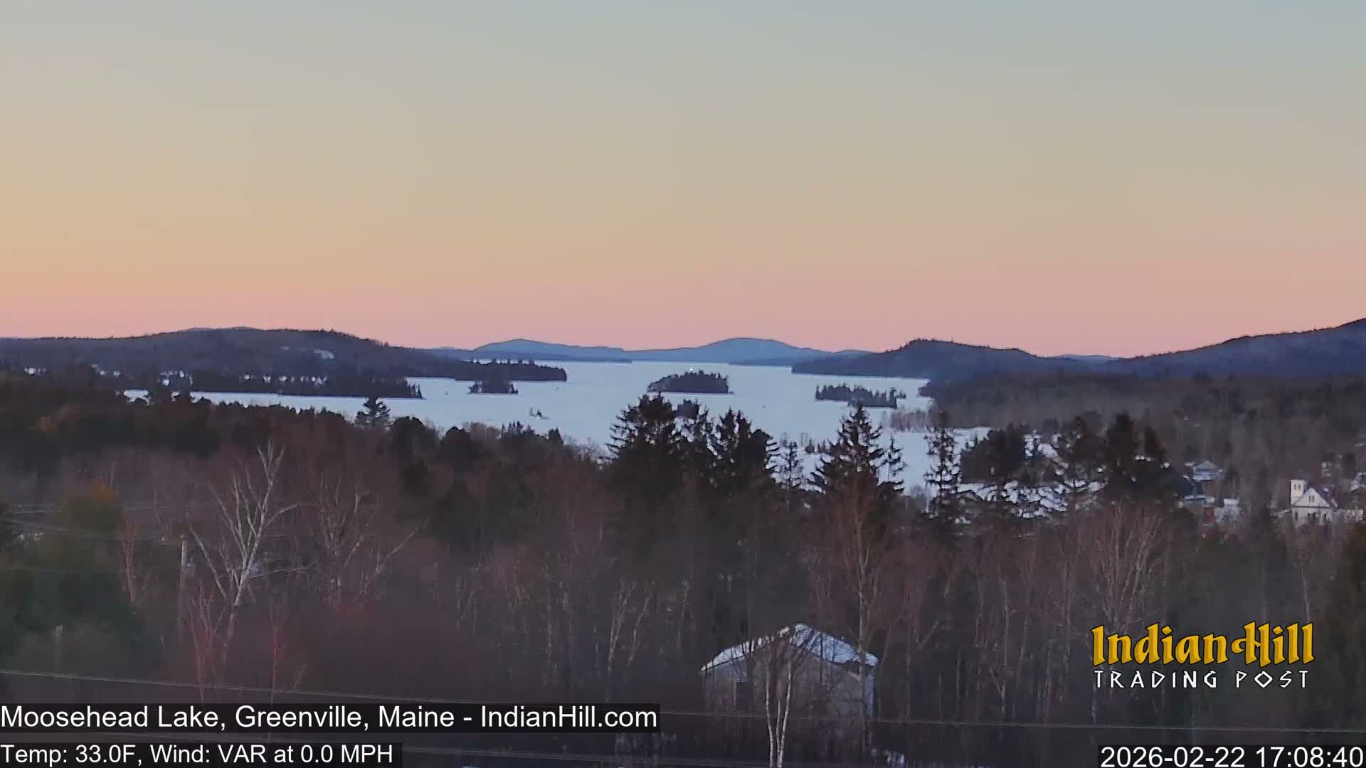 Moosehead Lake Skyline Live Cam - Maine, USA