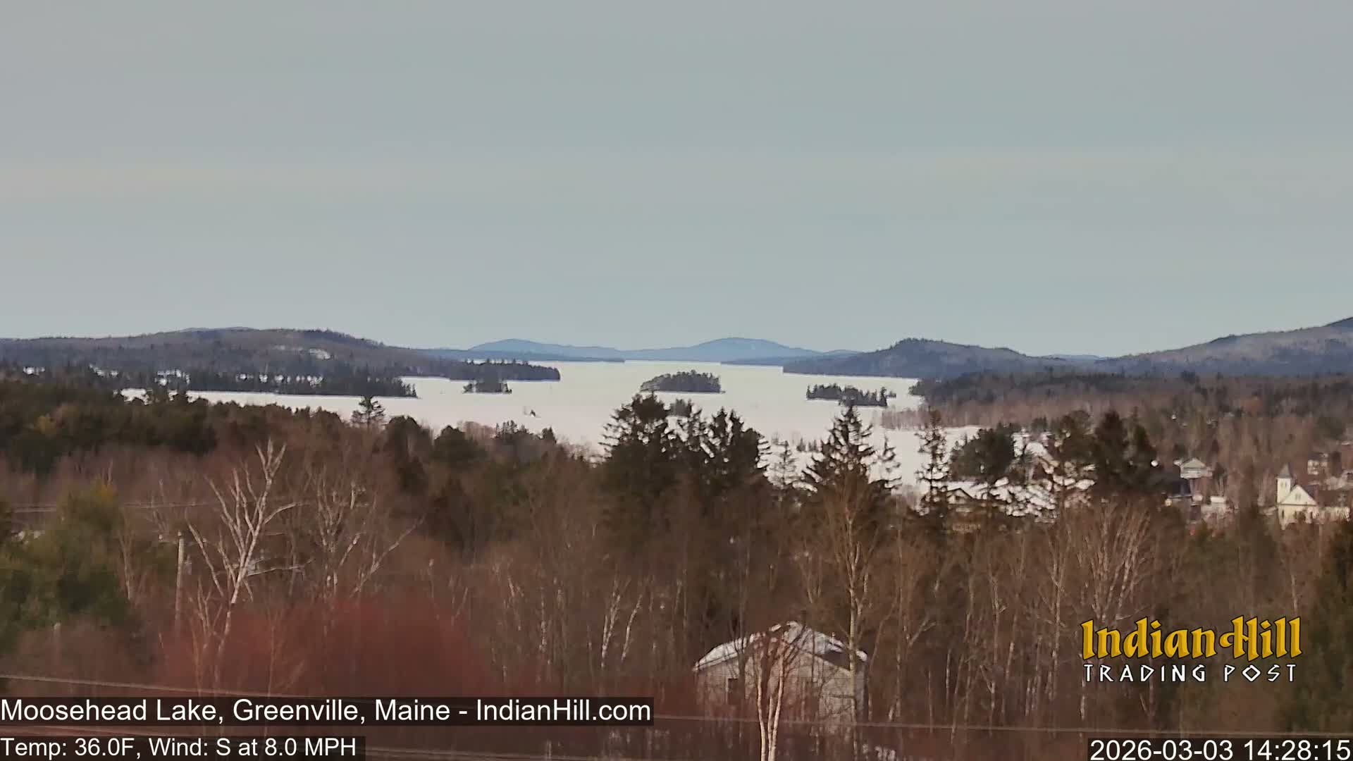 Moosehead Lake Skyline Live Cam - Maine, USA