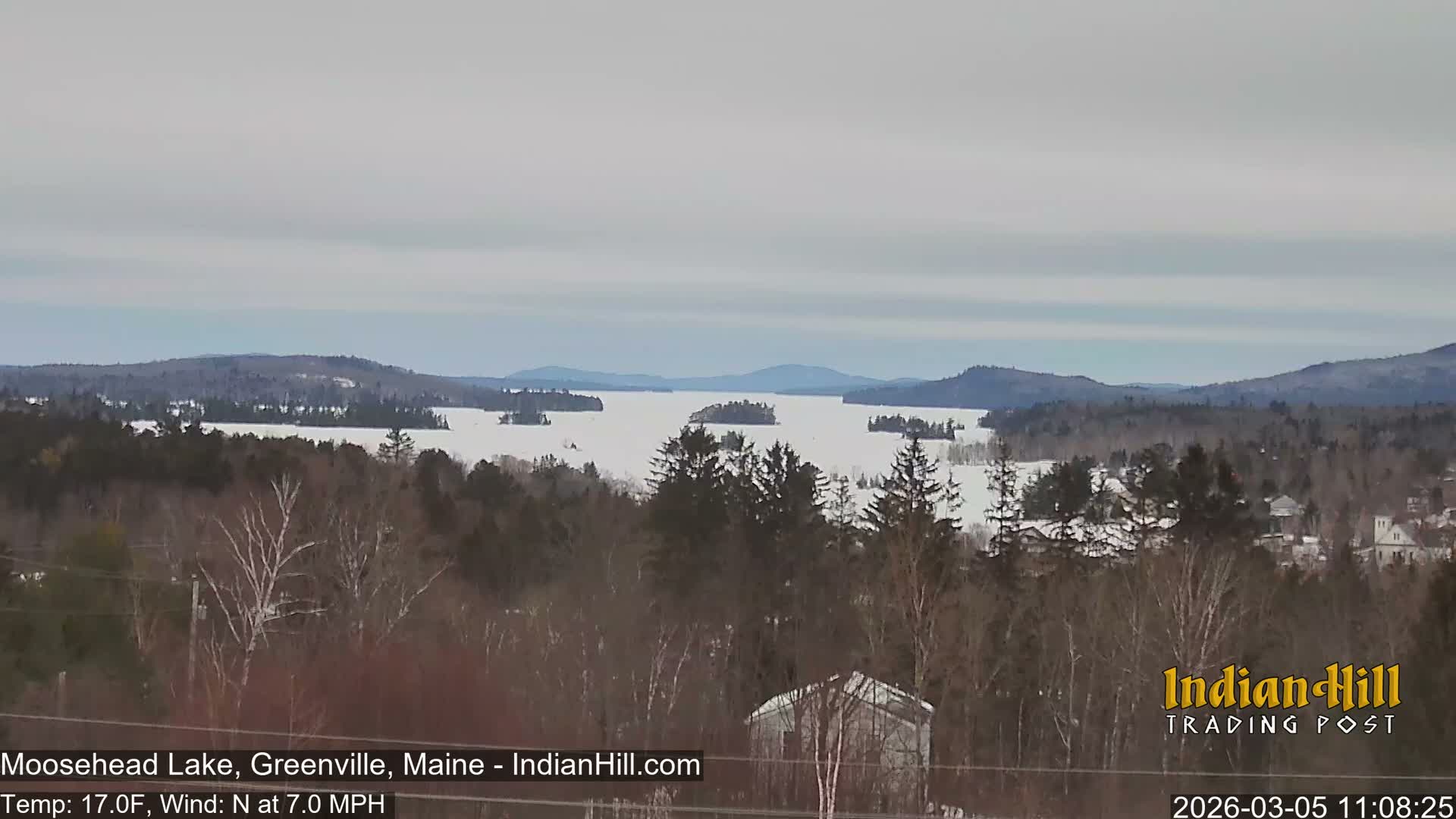 Moosehead Lake Skyline Live Cam - Maine, USA