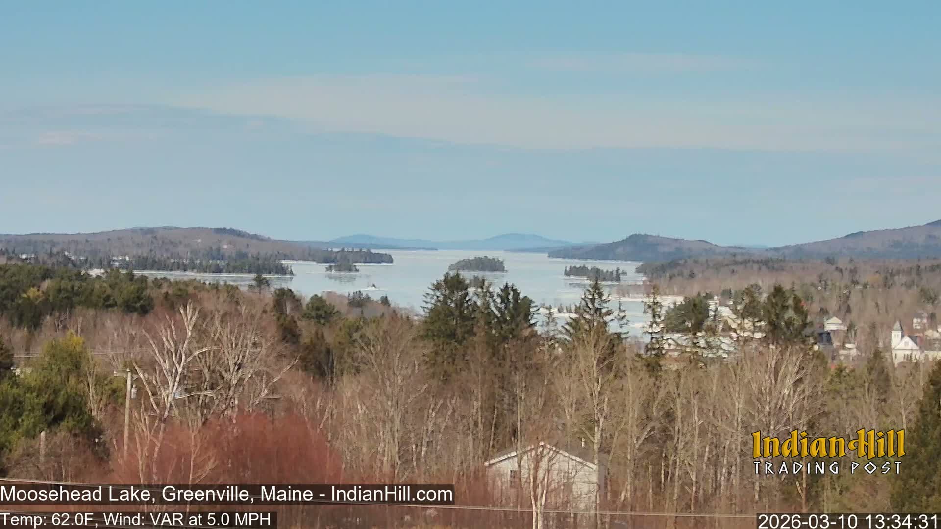 Moosehead Lake Skyline Live Cam - Maine, USA