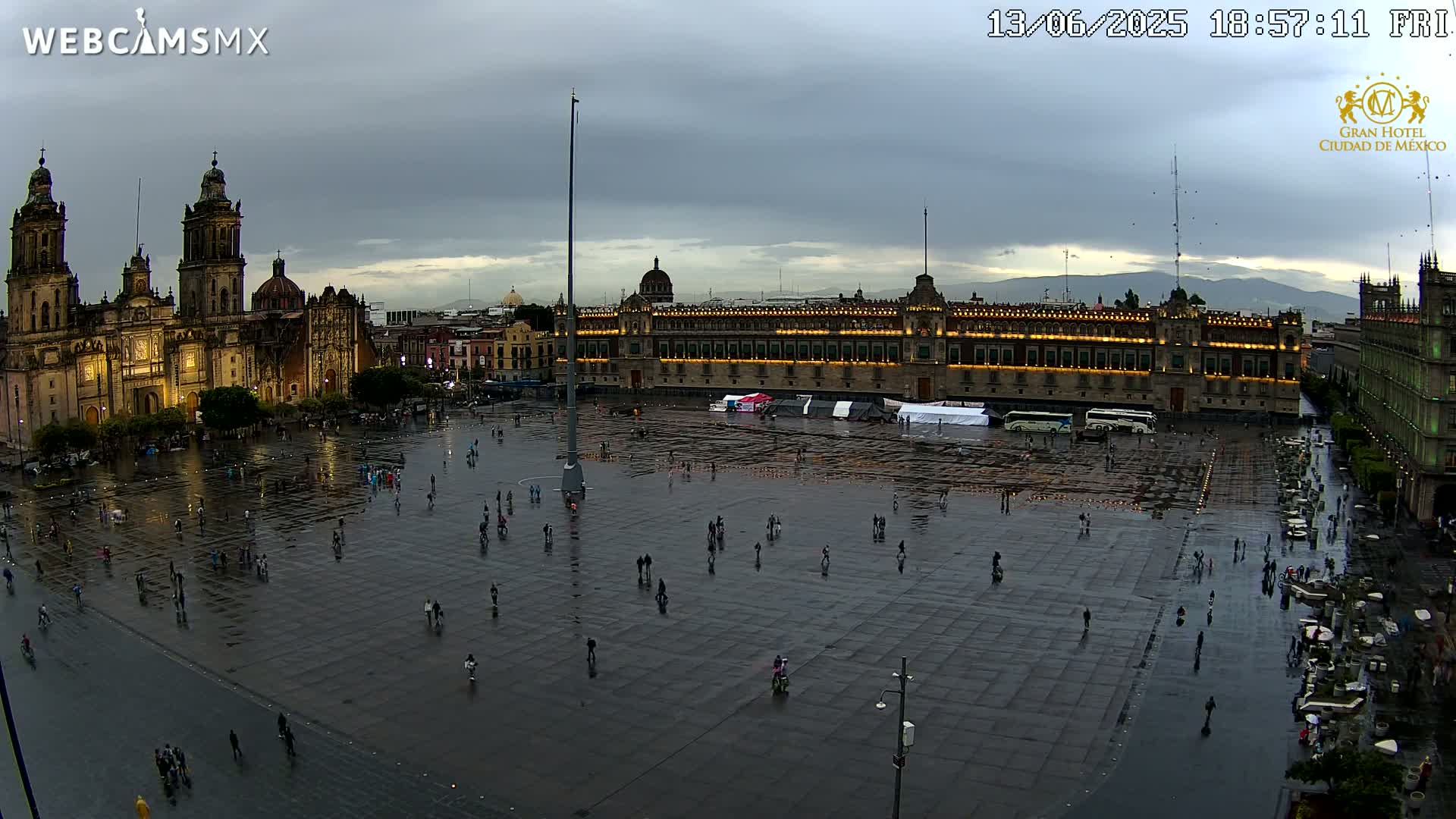 Plaza de la Constitución, Zocalo Square Ciudad de México Live Cam - Centro, Ciudad de Mexico, Mexico