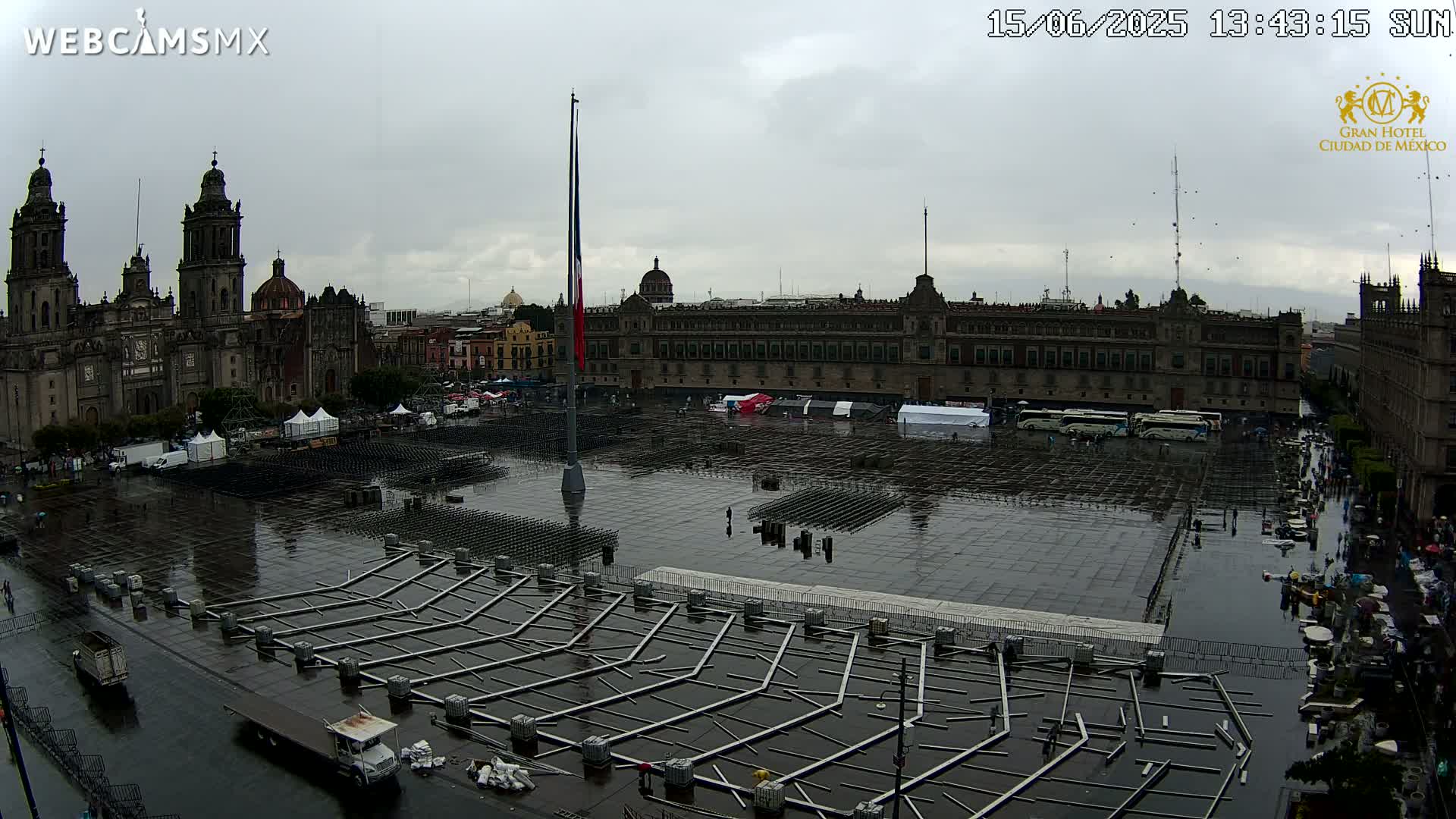 Plaza de la Constitución, Zocalo Square Ciudad de México Live Cam - Centro, Ciudad de Mexico, Mexico