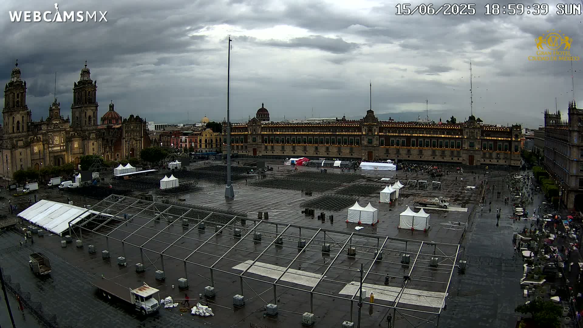 Plaza de la Constitución, Zocalo Square Ciudad de México Live Cam - Centro, Ciudad de Mexico, Mexico