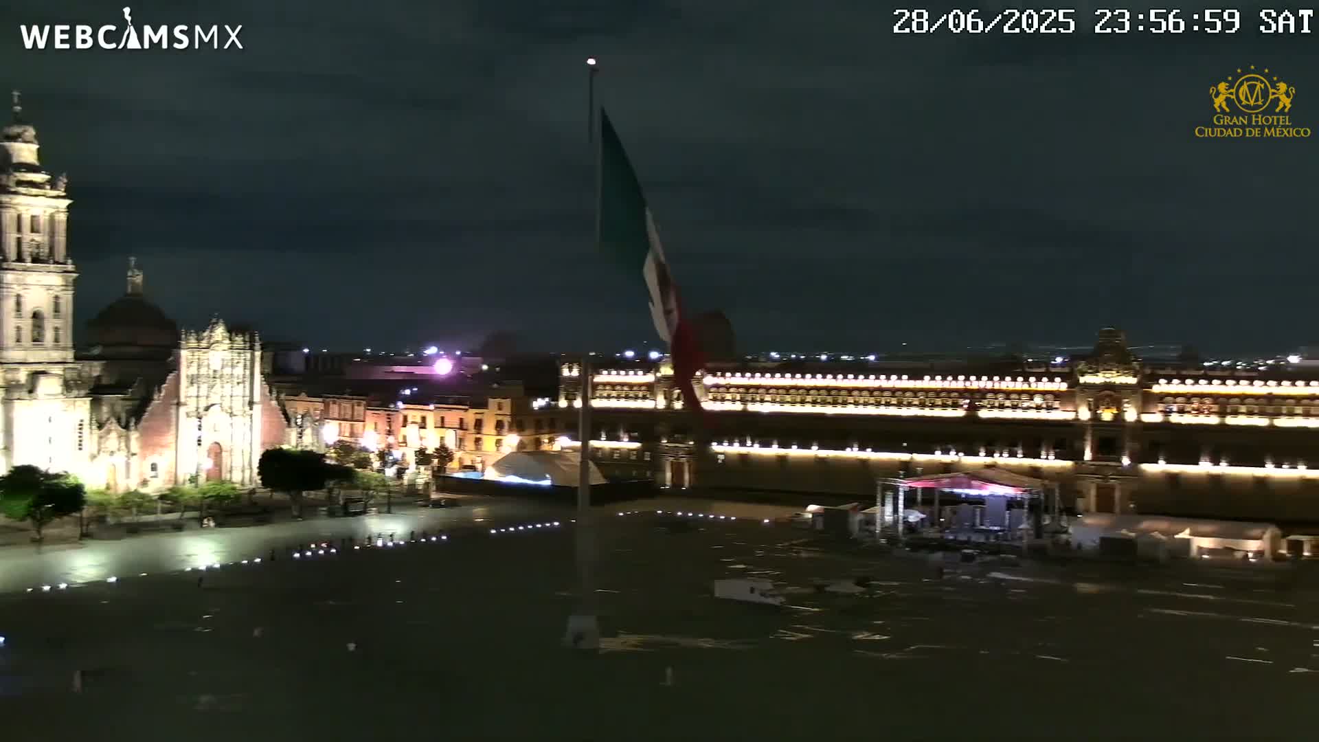 Plaza de la Constitución, Zocalo Square Ciudad de México Live Cam - Centro, Ciudad de Mexico, Mexico