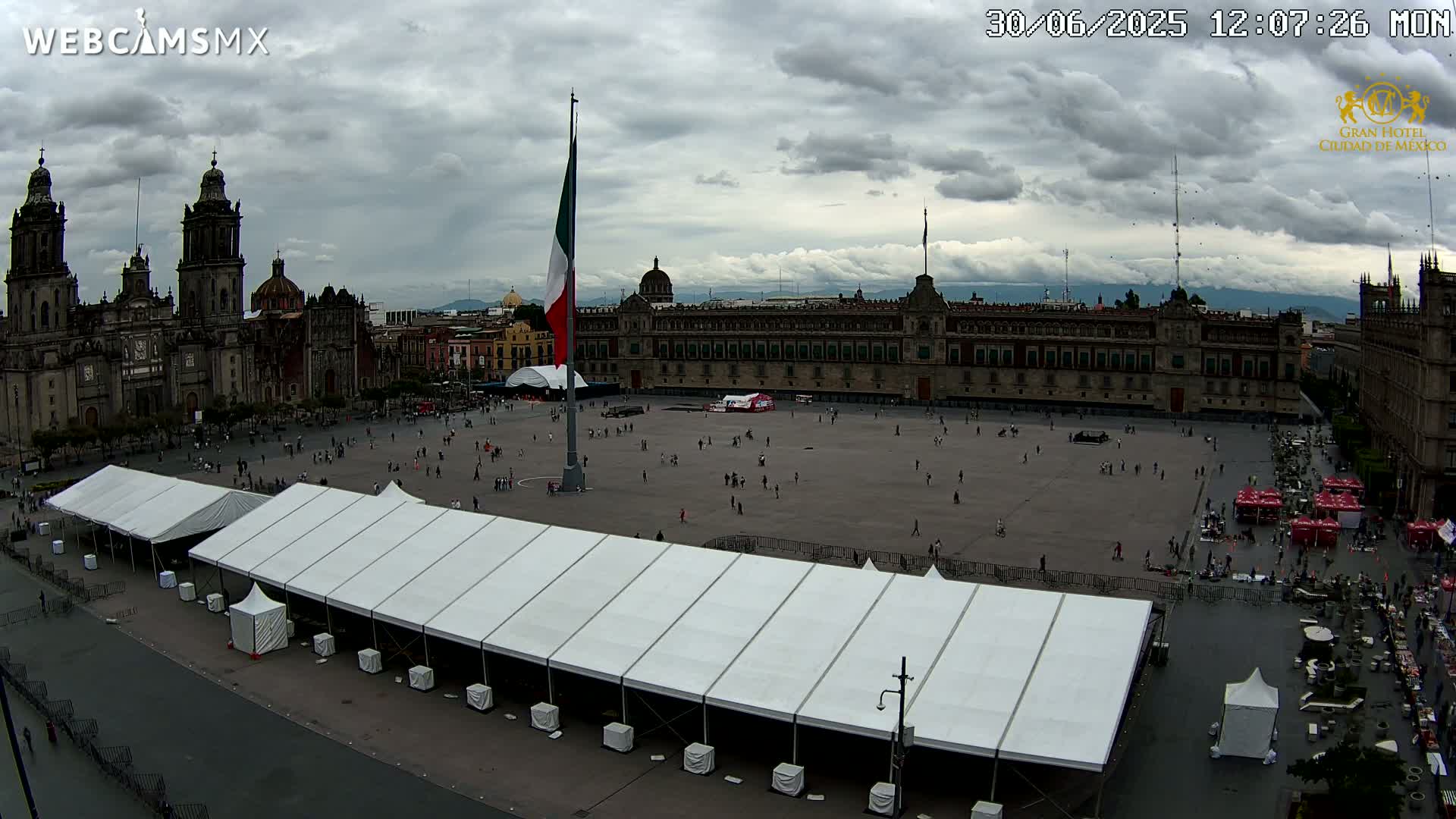 Plaza de la Constitución, Zocalo Square Ciudad de México Live Cam - Centro, Ciudad de Mexico, Mexico
