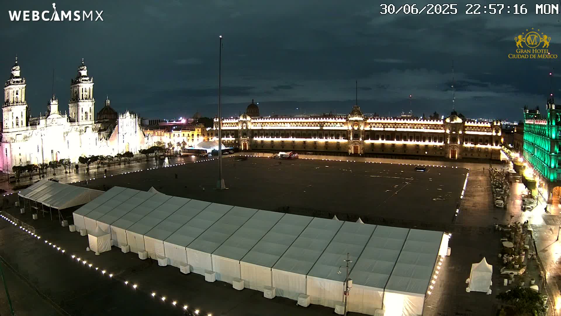 Plaza de la Constitución, Zocalo Square Ciudad de México Live Cam - Centro, Ciudad de Mexico, Mexico