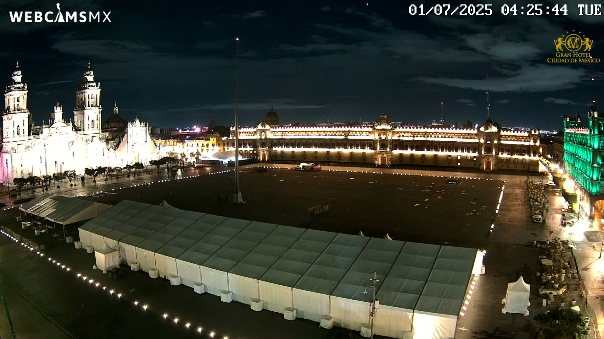 Plaza de la Constitución, Zocalo Square Ciudad de México Live Cam - Centro, Ciudad de Mexico, Mexico