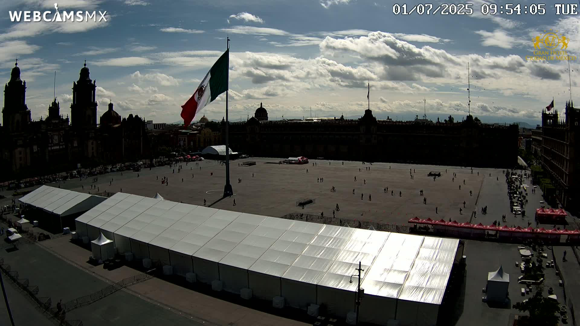 Plaza de la Constitución, Zocalo Square Ciudad de México Live Cam - Centro, Ciudad de Mexico, Mexico