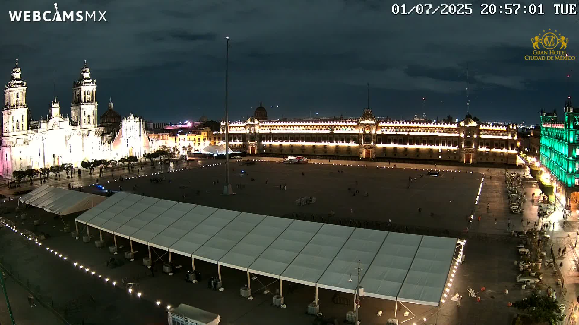 Plaza de la Constitución, Zocalo Square Ciudad de México Live Cam - Centro, Ciudad de Mexico, Mexico