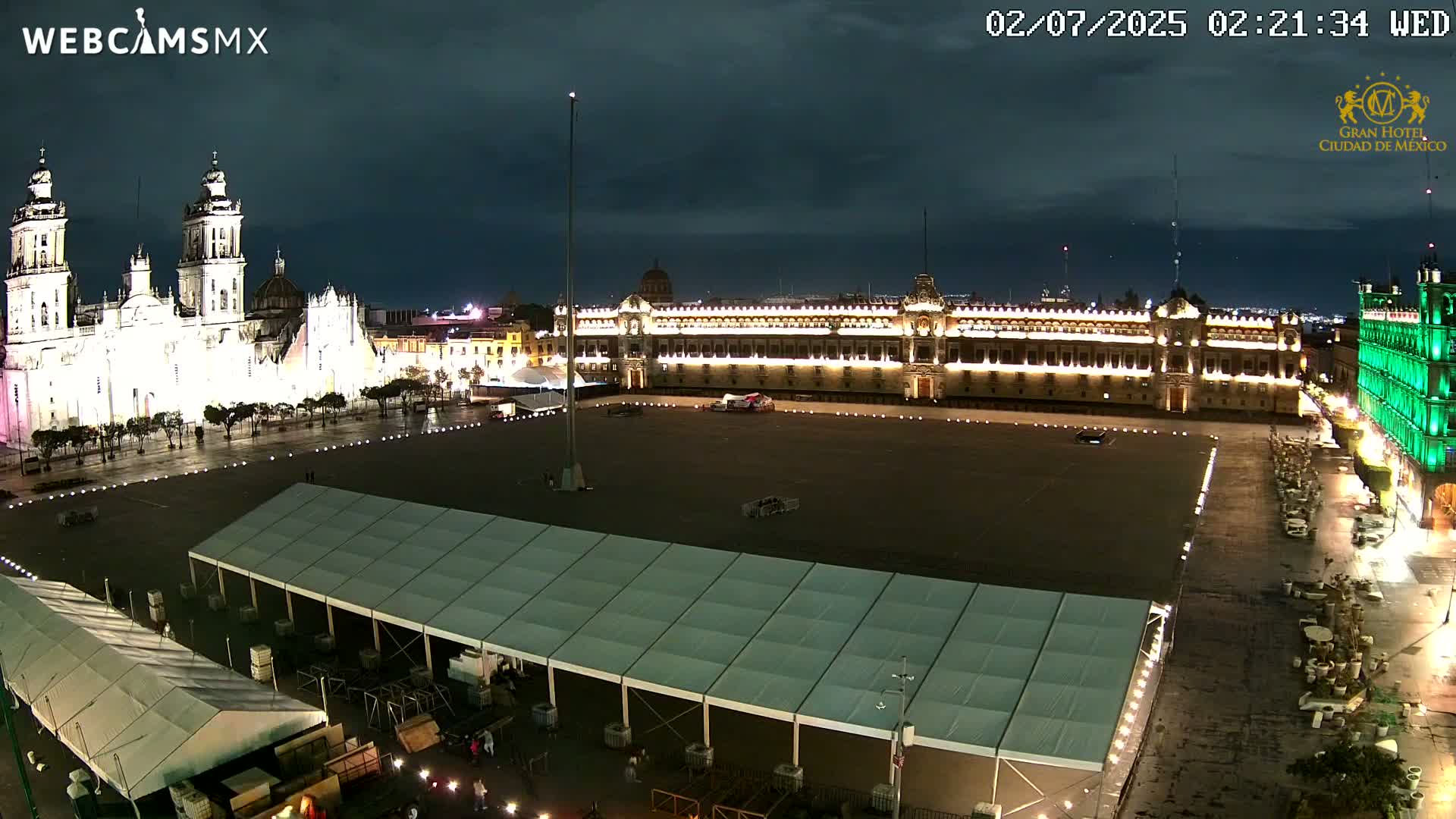 Plaza de la Constitución, Zocalo Square Ciudad de México Live Cam - Centro, Ciudad de Mexico, Mexico