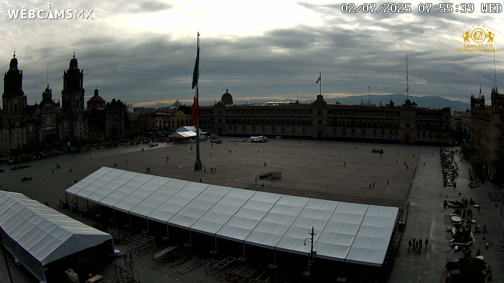 Plaza de la Constitución, Zocalo Square Ciudad de México Live Cam - Centro, Ciudad de Mexico, Mexico