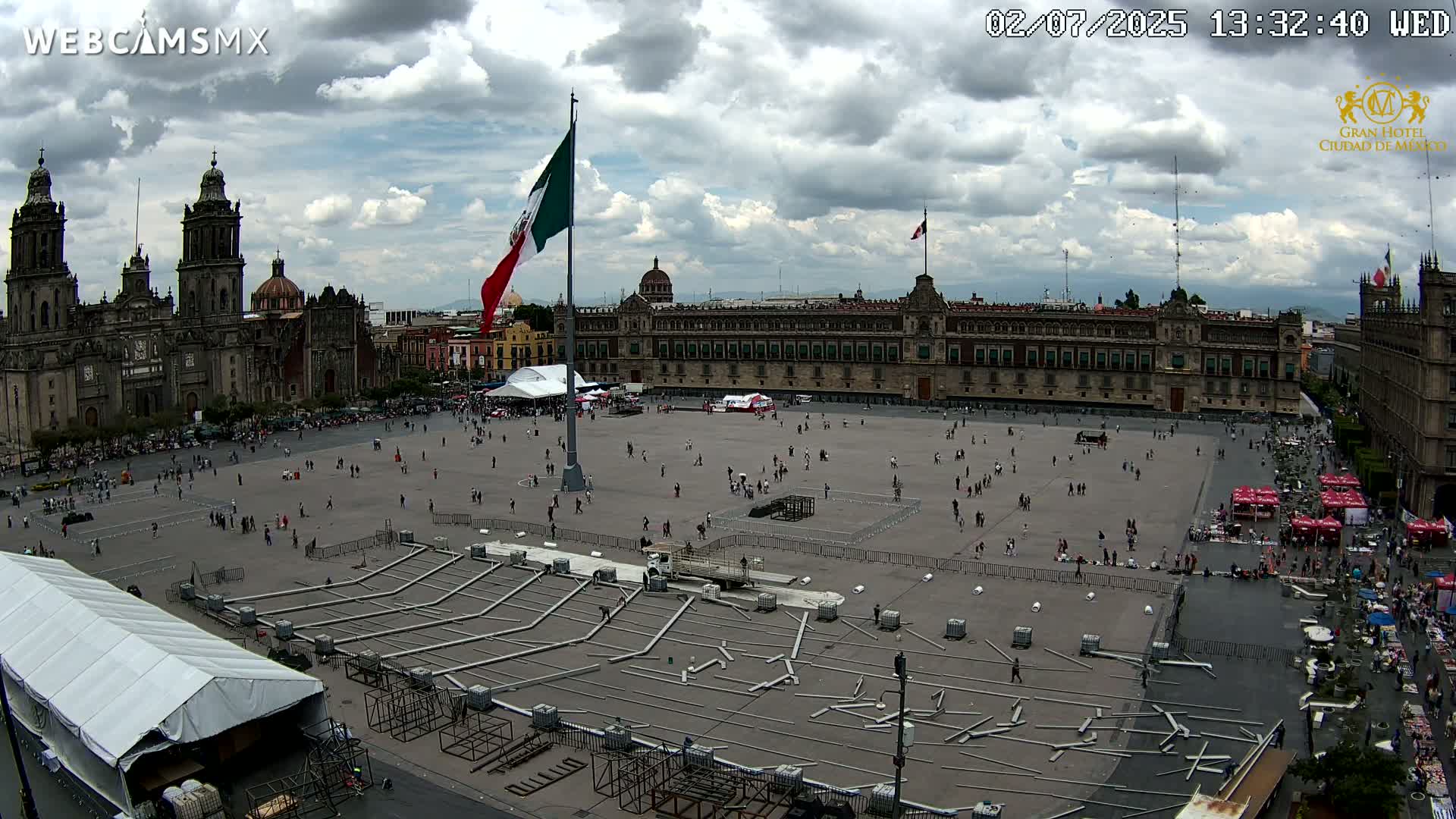 Plaza de la Constitución, Zocalo Square Ciudad de México Live Cam - Centro, Ciudad de Mexico, Mexico