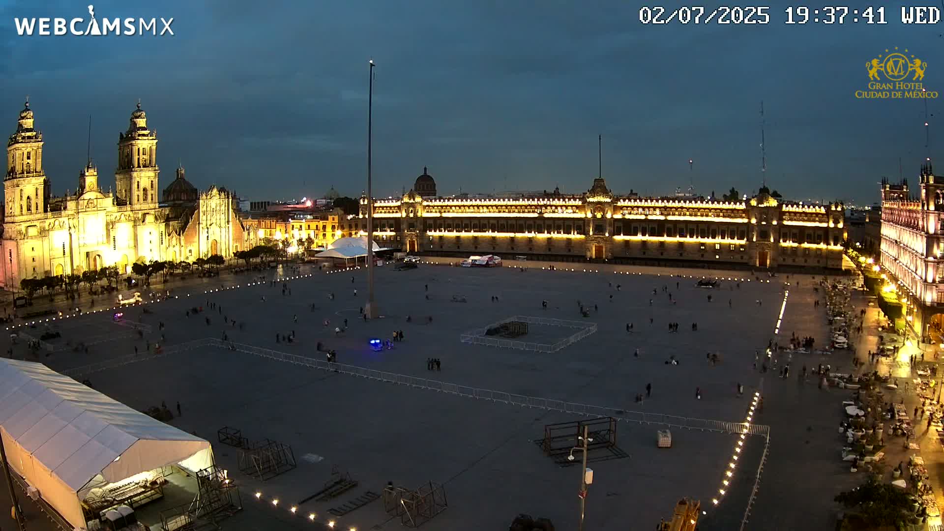 Plaza de la Constitución, Zocalo Square Ciudad de México Live Cam - Centro, Ciudad de Mexico, Mexico