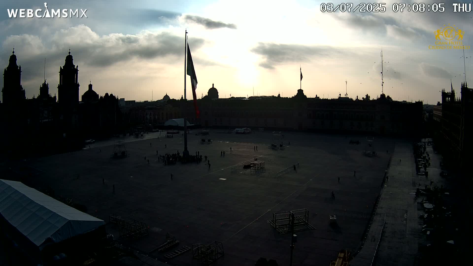 Plaza de la Constitución, Zocalo Square Ciudad de México Live Cam - Centro, Ciudad de Mexico, Mexico