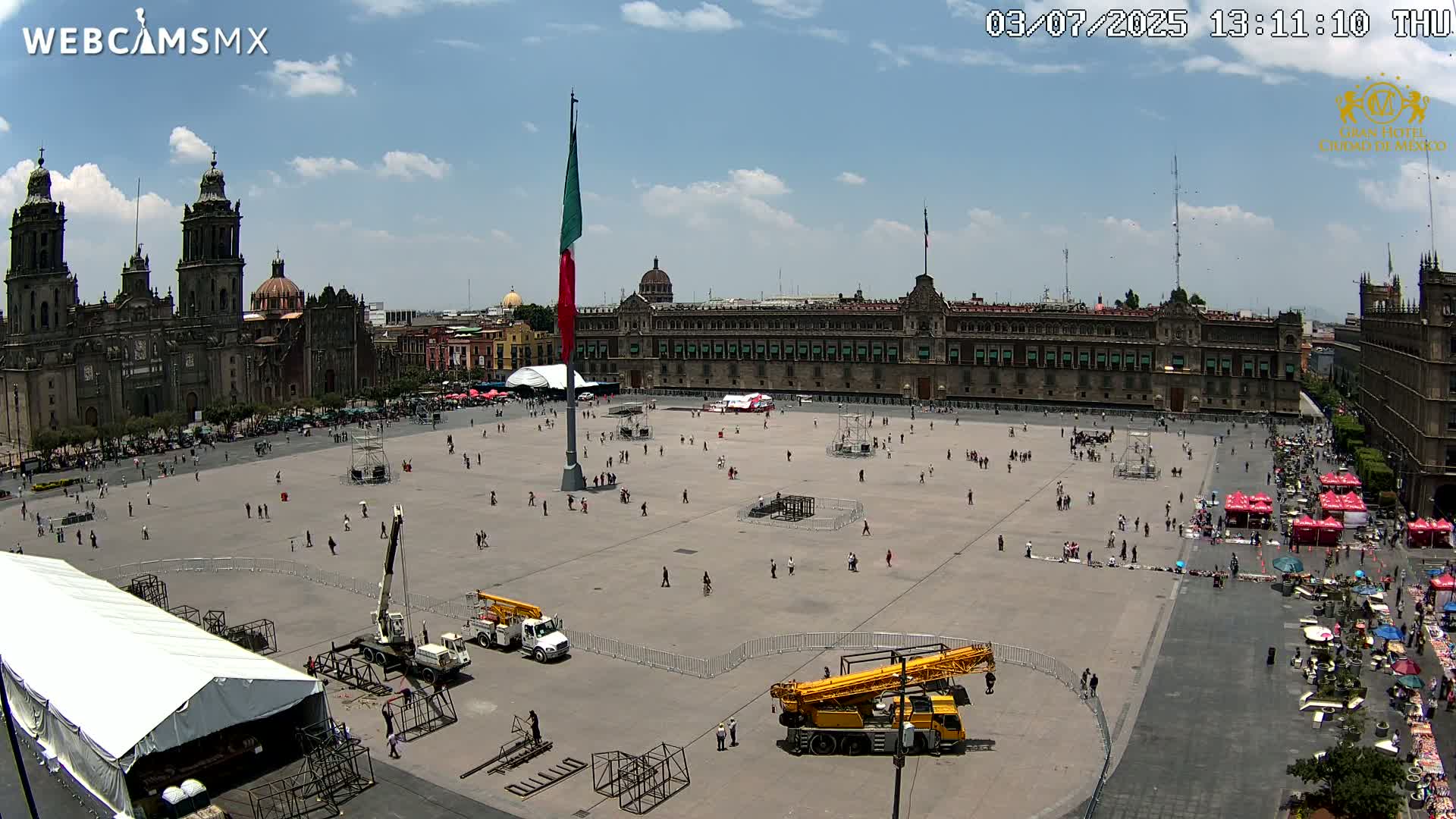Plaza de la Constitución, Zocalo Square Ciudad de México Live Cam - Centro, Ciudad de Mexico, Mexico