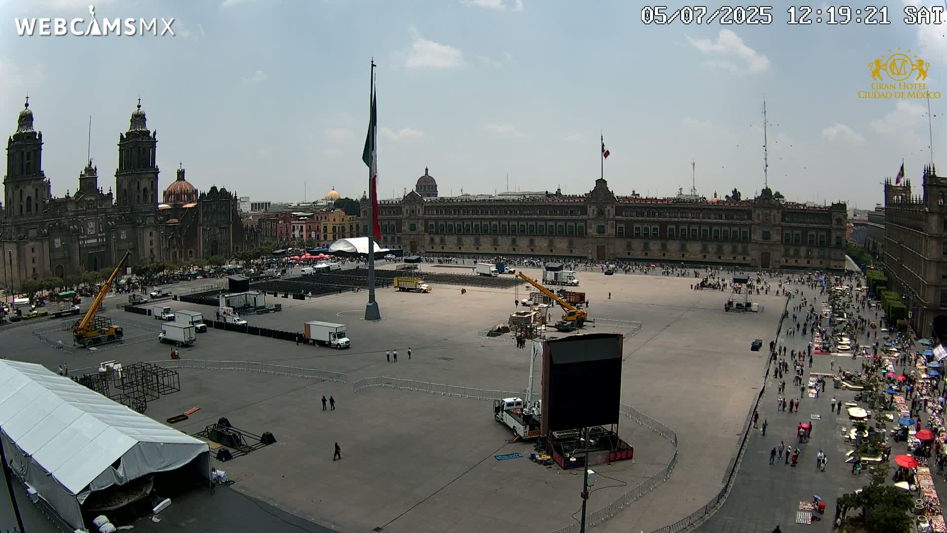 Plaza de la Constitución, Zocalo Square Ciudad de México Live Cam - Centro, Ciudad de Mexico, Mexico