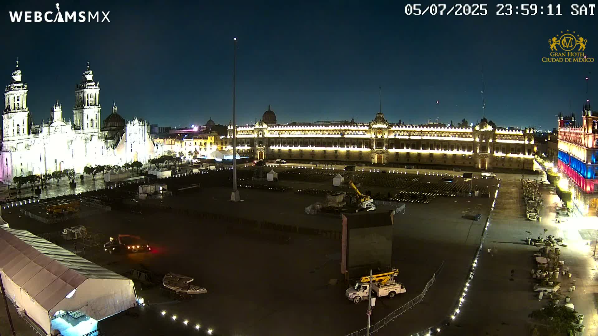 Plaza de la Constitución, Zocalo Square Ciudad de México Live Cam - Centro, Ciudad de Mexico, Mexico