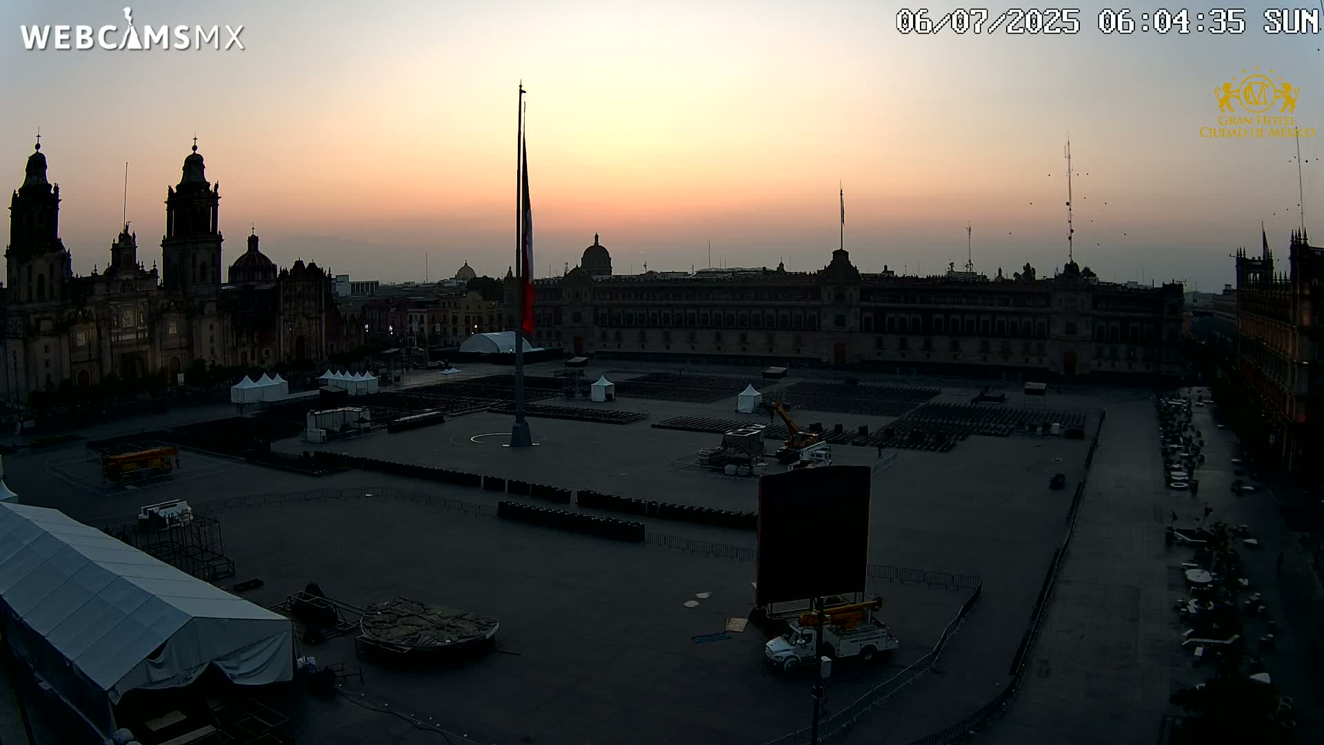 Plaza de la Constitución, Zocalo Square Ciudad de México Live Cam - Centro, Ciudad de Mexico, Mexico