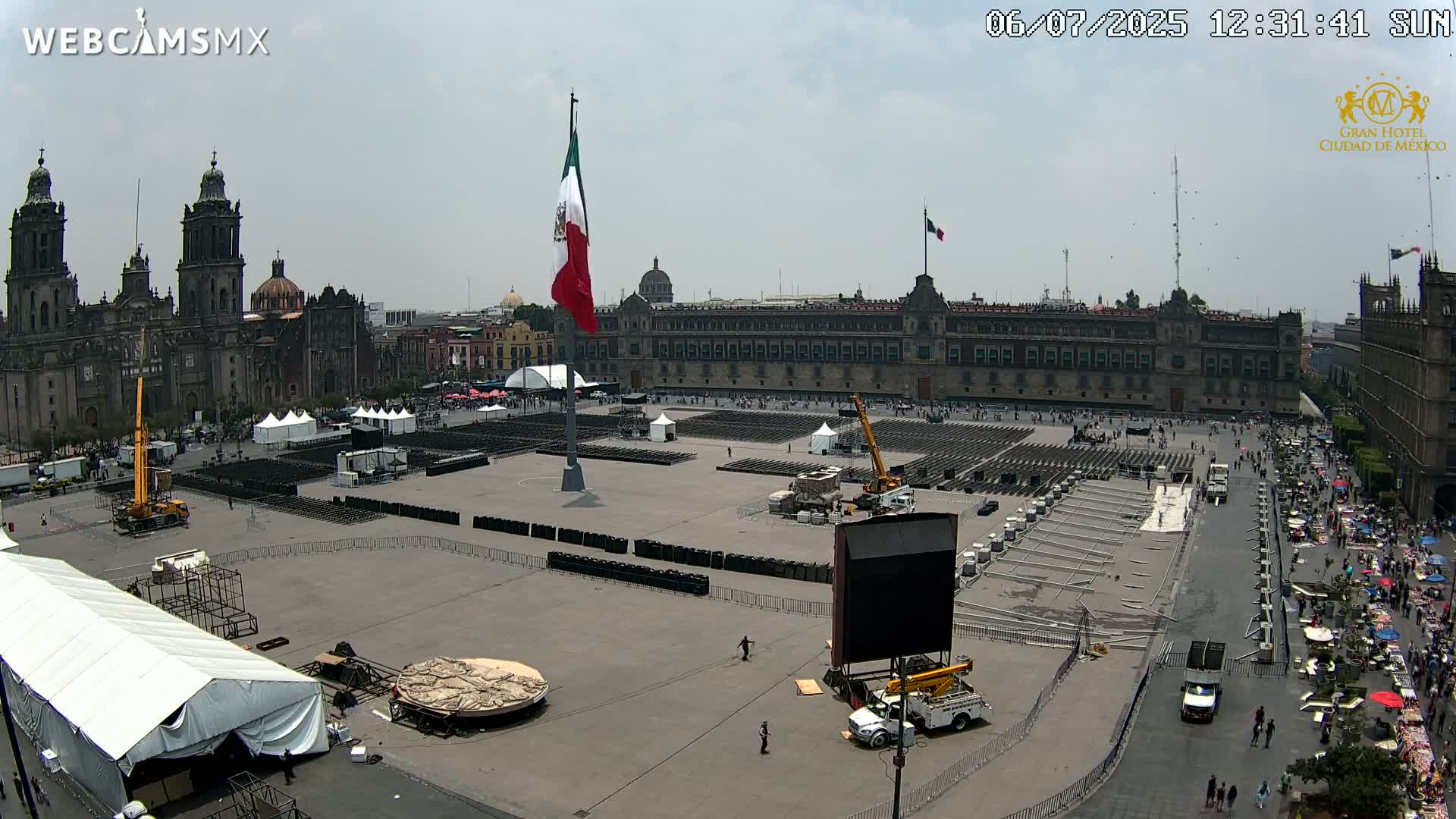 Plaza de la Constitución, Zocalo Square Ciudad de México Live Cam - Centro, Ciudad de Mexico, Mexico