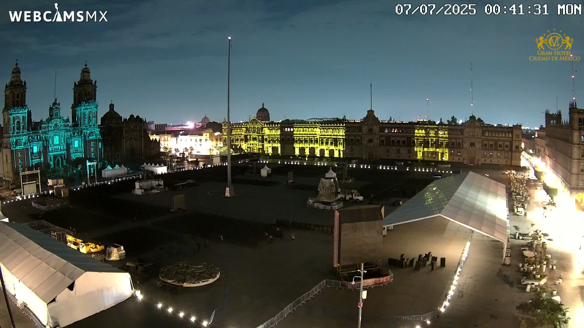 Plaza de la Constitución, Zocalo Square Ciudad de México Live Cam - Centro, Ciudad de Mexico, Mexico