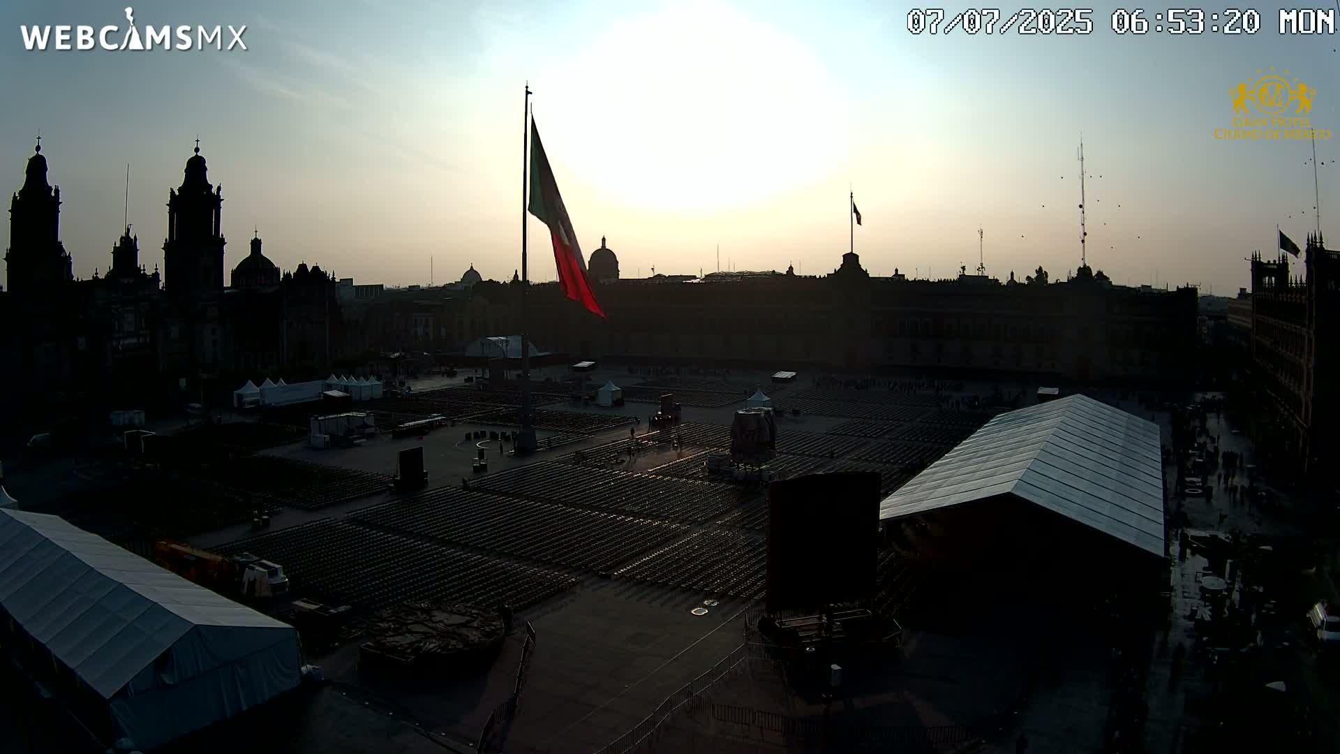 Plaza de la Constitución, Zocalo Square Ciudad de México Live Cam - Centro, Ciudad de Mexico, Mexico