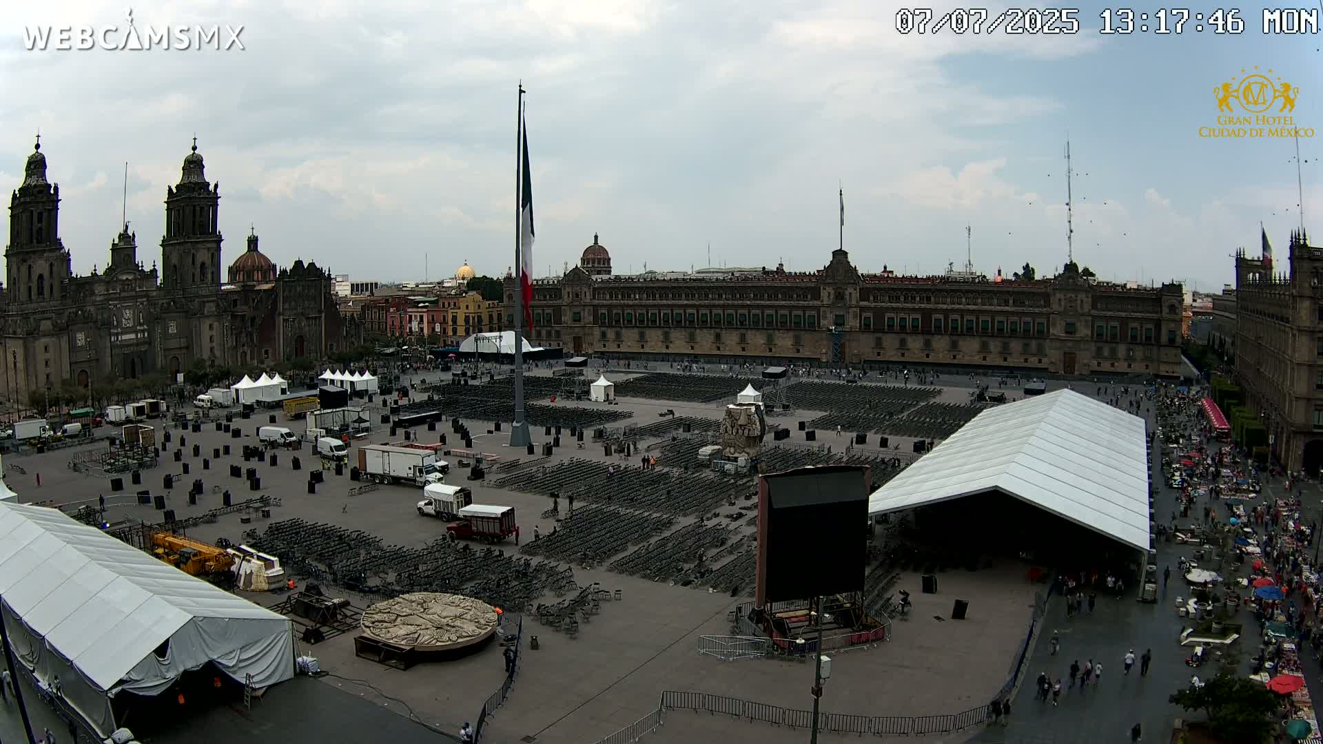Plaza de la Constitución, Zocalo Square Ciudad de México Live Cam - Centro, Ciudad de Mexico, Mexico