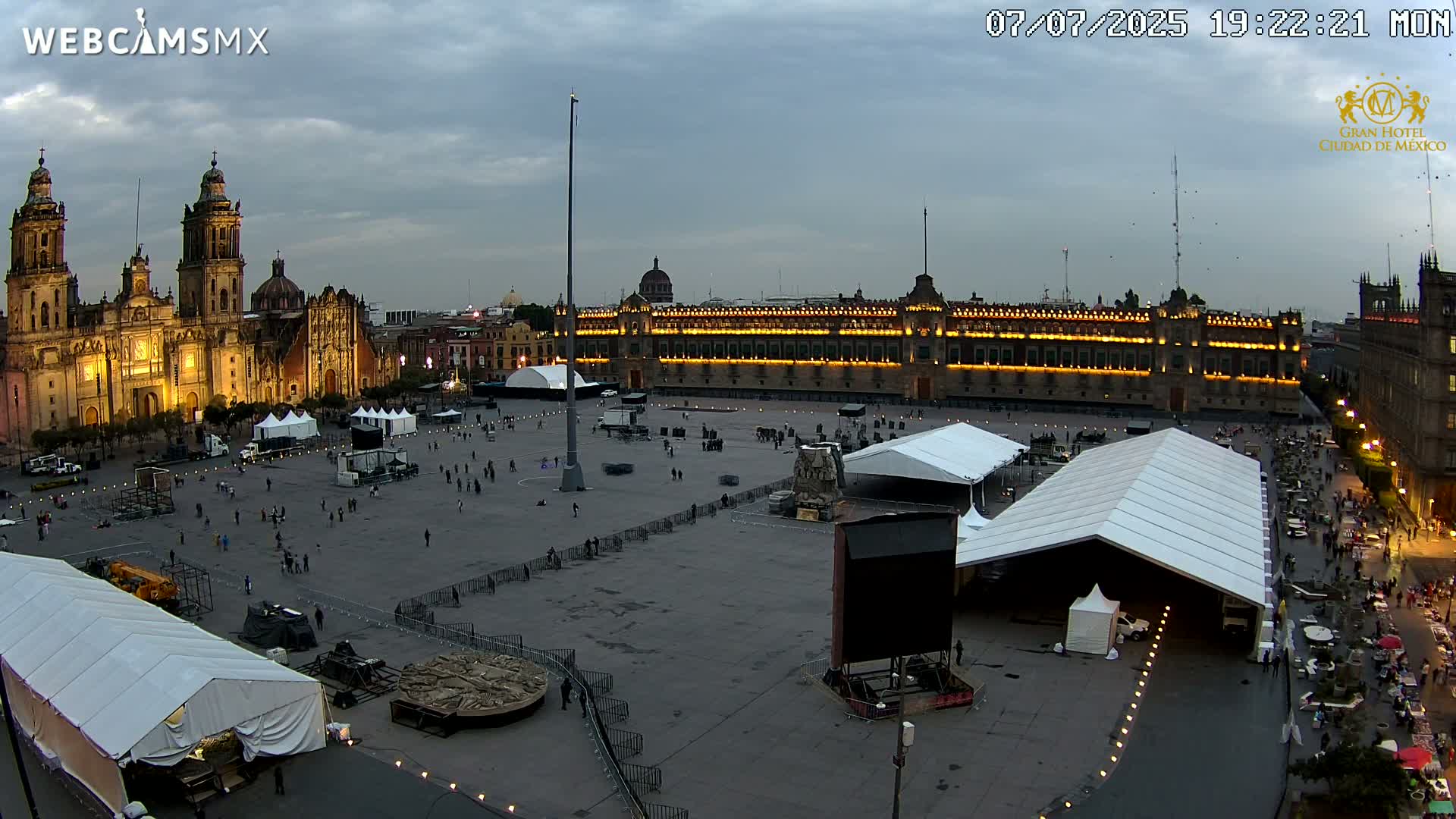 Plaza de la Constitución, Zocalo Square Ciudad de México Live Cam - Centro, Ciudad de Mexico, Mexico