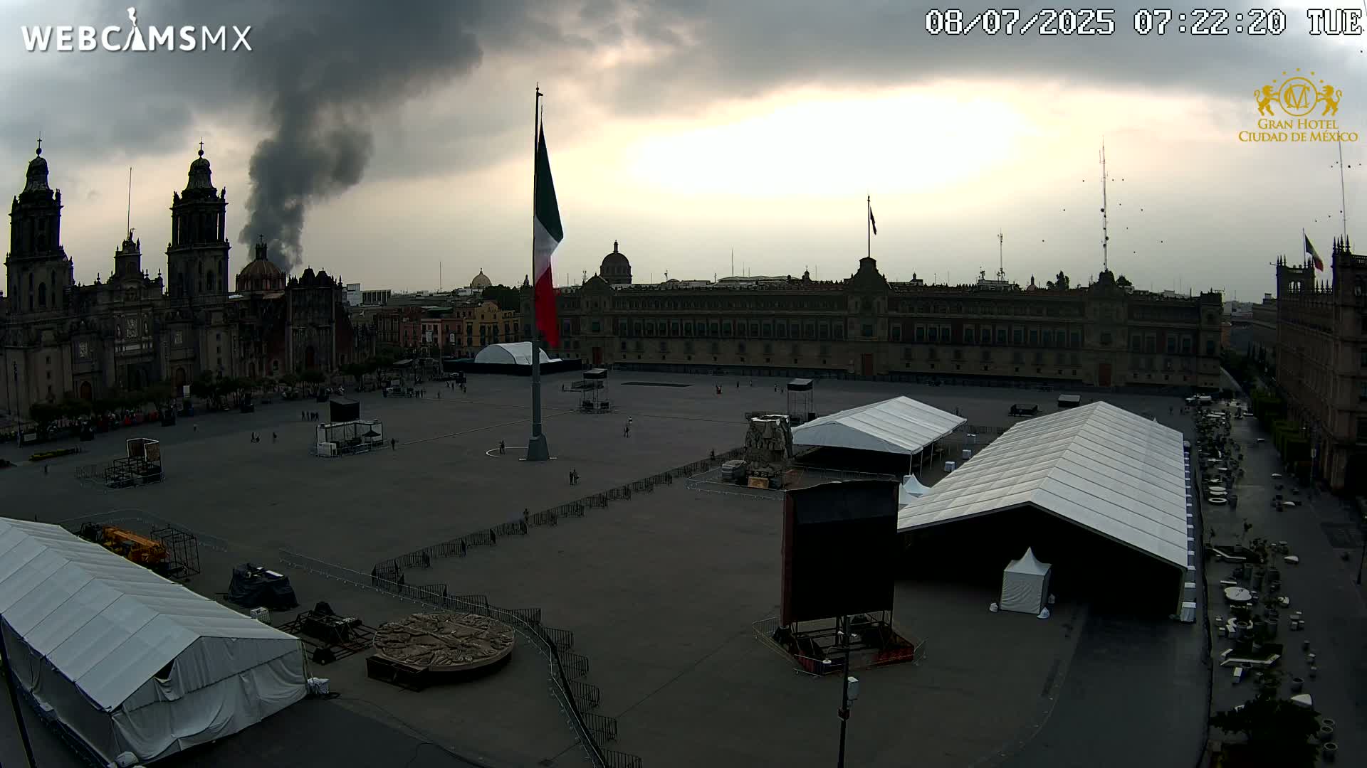 Plaza de la Constitución, Zocalo Square Ciudad de México Live Cam - Centro, Ciudad de Mexico, Mexico