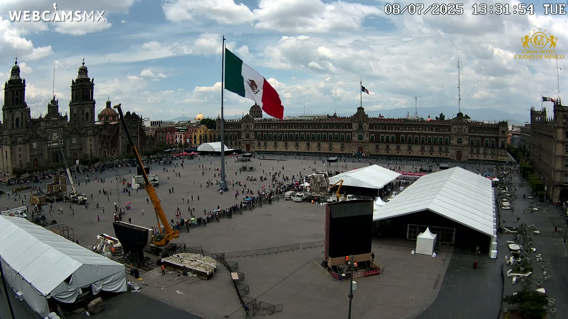 Plaza de la Constitución, Zocalo Square Ciudad de México Live Cam - Centro, Ciudad de Mexico, Mexico