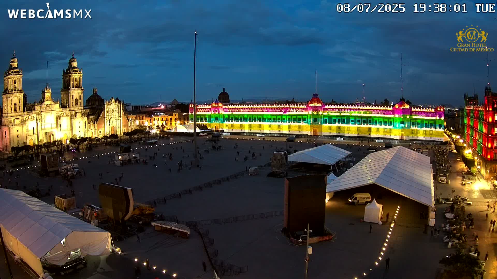 Plaza de la Constitución, Zocalo Square Ciudad de México Live Cam - Centro, Ciudad de Mexico, Mexico