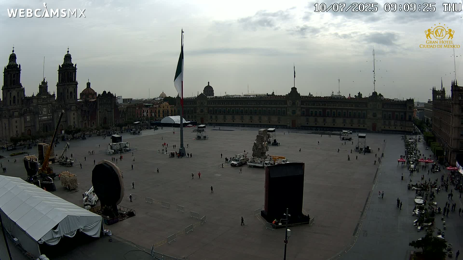 Plaza de la Constitución, Zocalo Square Ciudad de México Live Cam - Centro, Ciudad de Mexico, Mexico