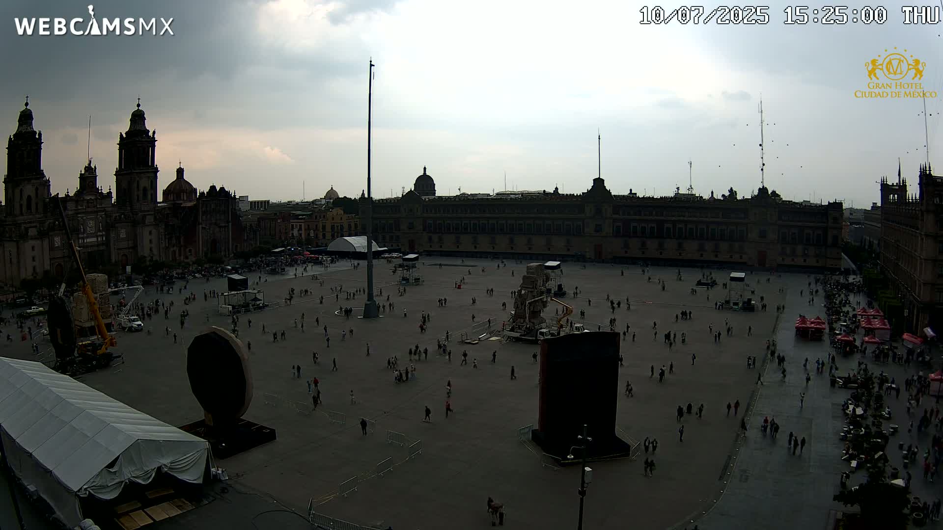 Plaza de la Constitución, Zocalo Square Ciudad de México Live Cam - Centro, Ciudad de Mexico, Mexico