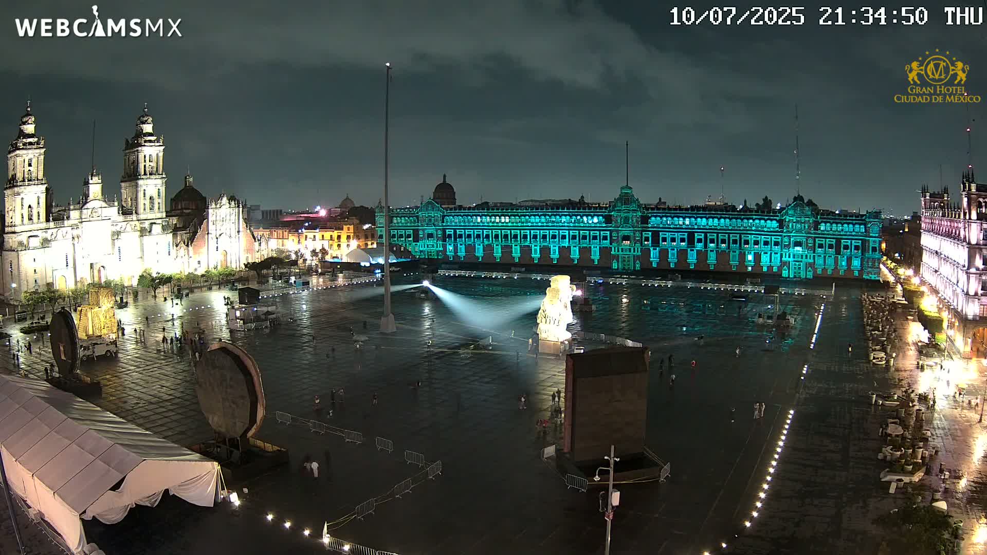 Plaza de la Constitución, Zocalo Square Ciudad de México Live Cam - Centro, Ciudad de Mexico, Mexico