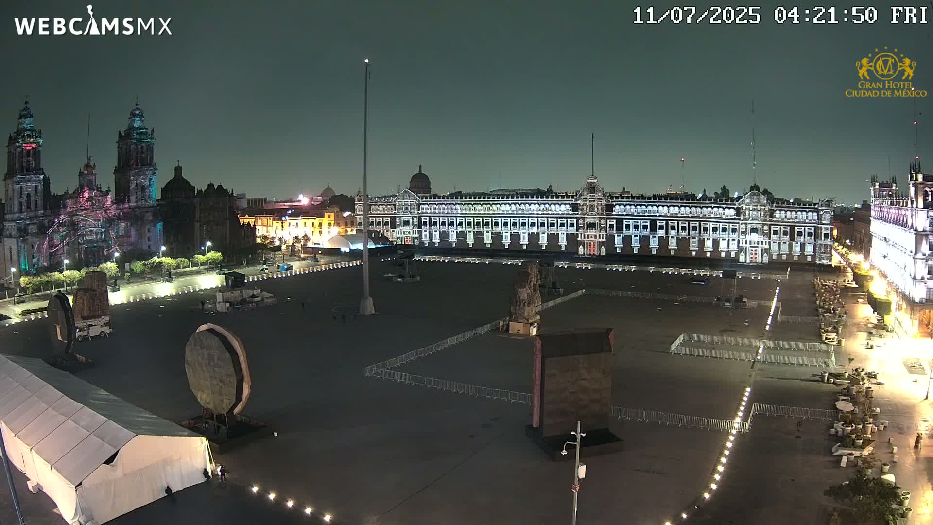 Plaza de la Constitución, Zocalo Square Ciudad de México Live Cam - Centro, Ciudad de Mexico, Mexico